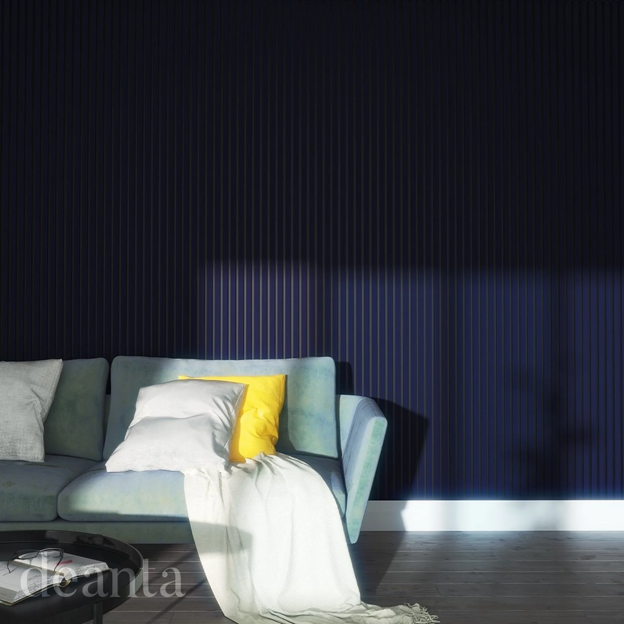 Acoustic Midnight Blue Wall Panelling