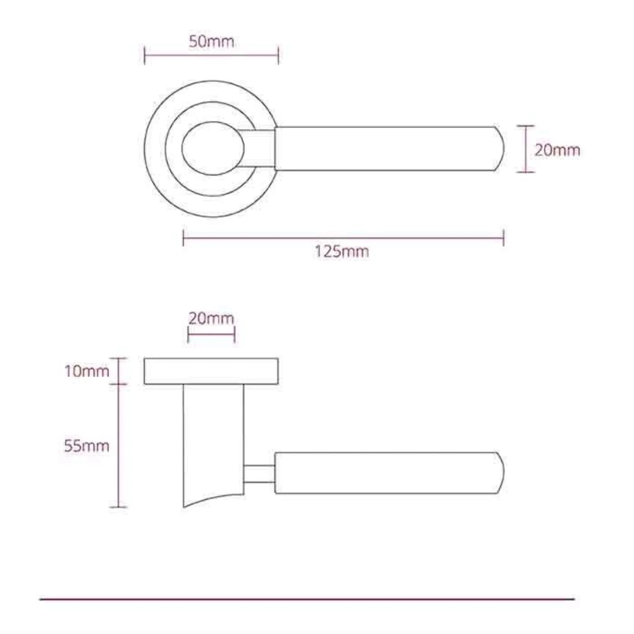 Arcadia Door Lever - Image 4