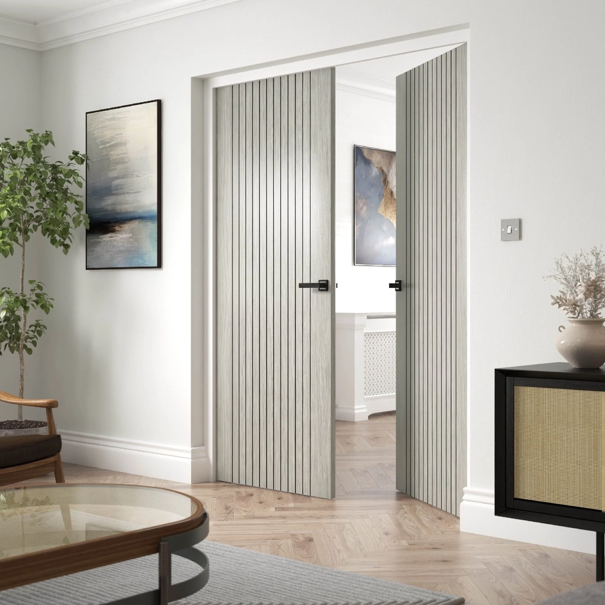 Aria Grey Laminated Internal Fire Door - Image 3