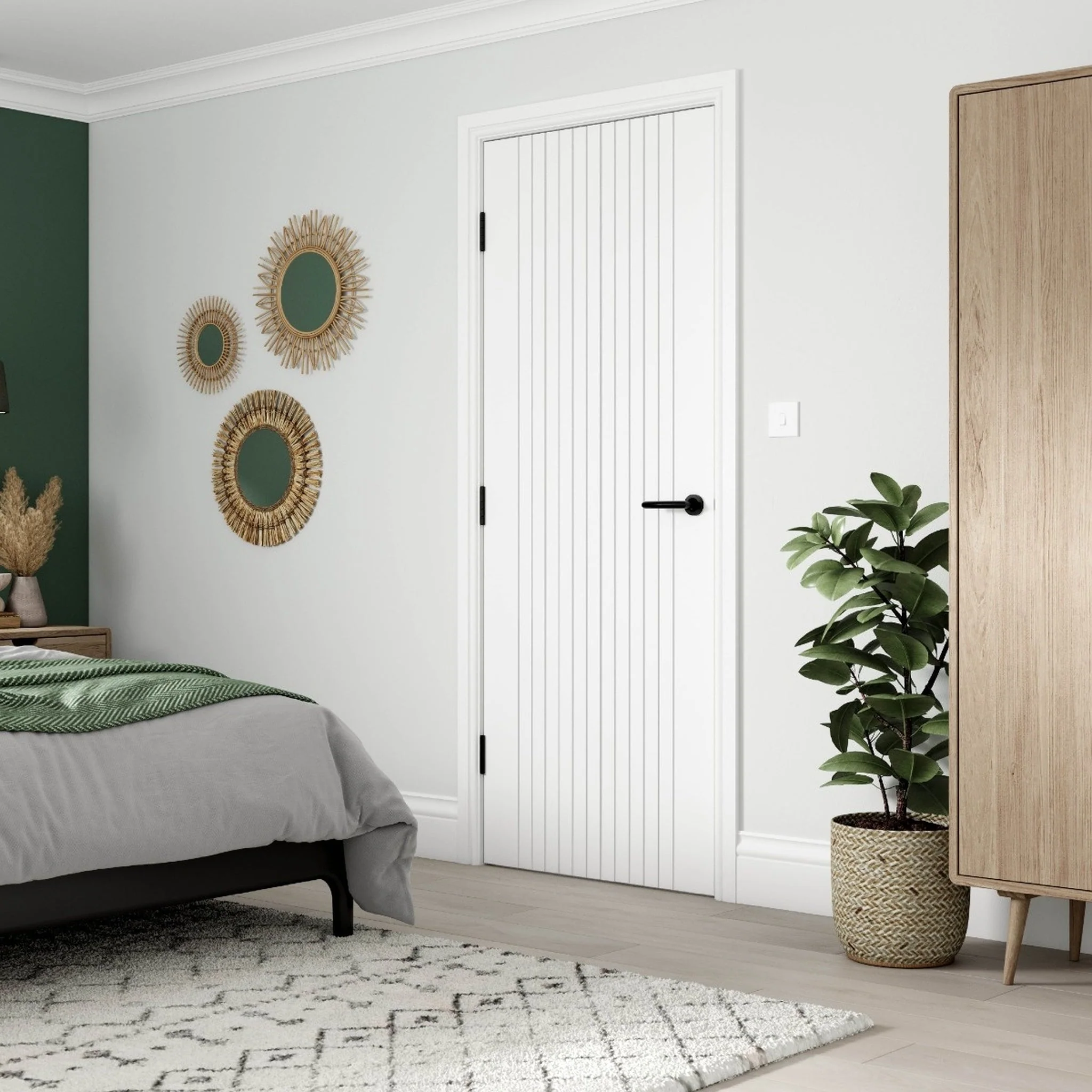 Aria White Primed Internal Fire Door - Image 2