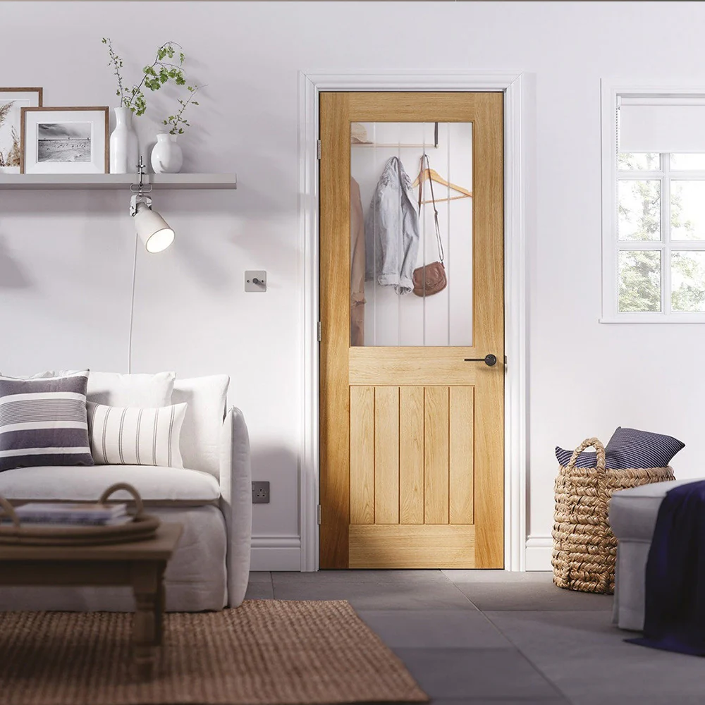 Belize Prefinished Oak 1 Light Glazed Internal Door - Image 2