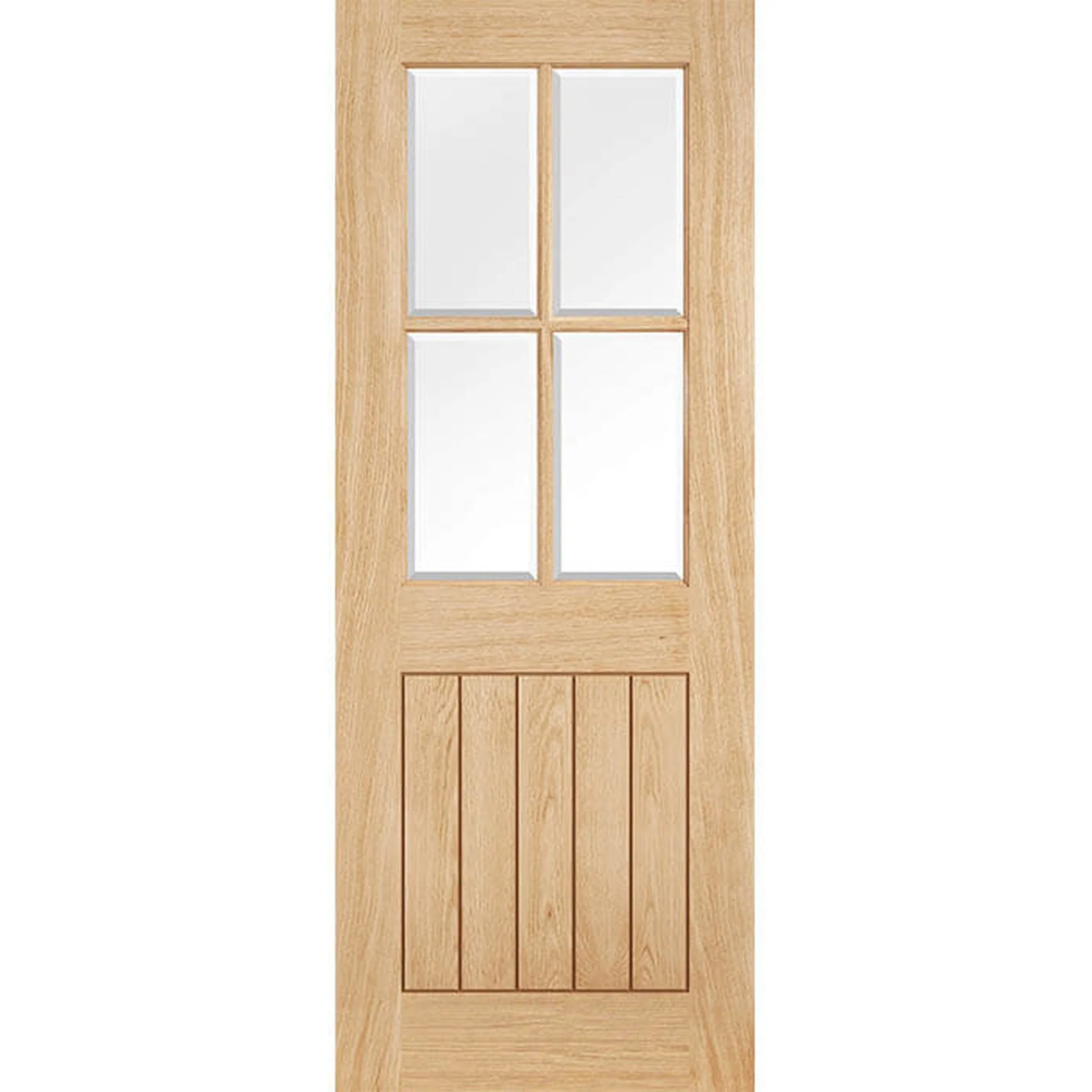 Belize Unfinished Oak 4 Light Glazed Internal Door