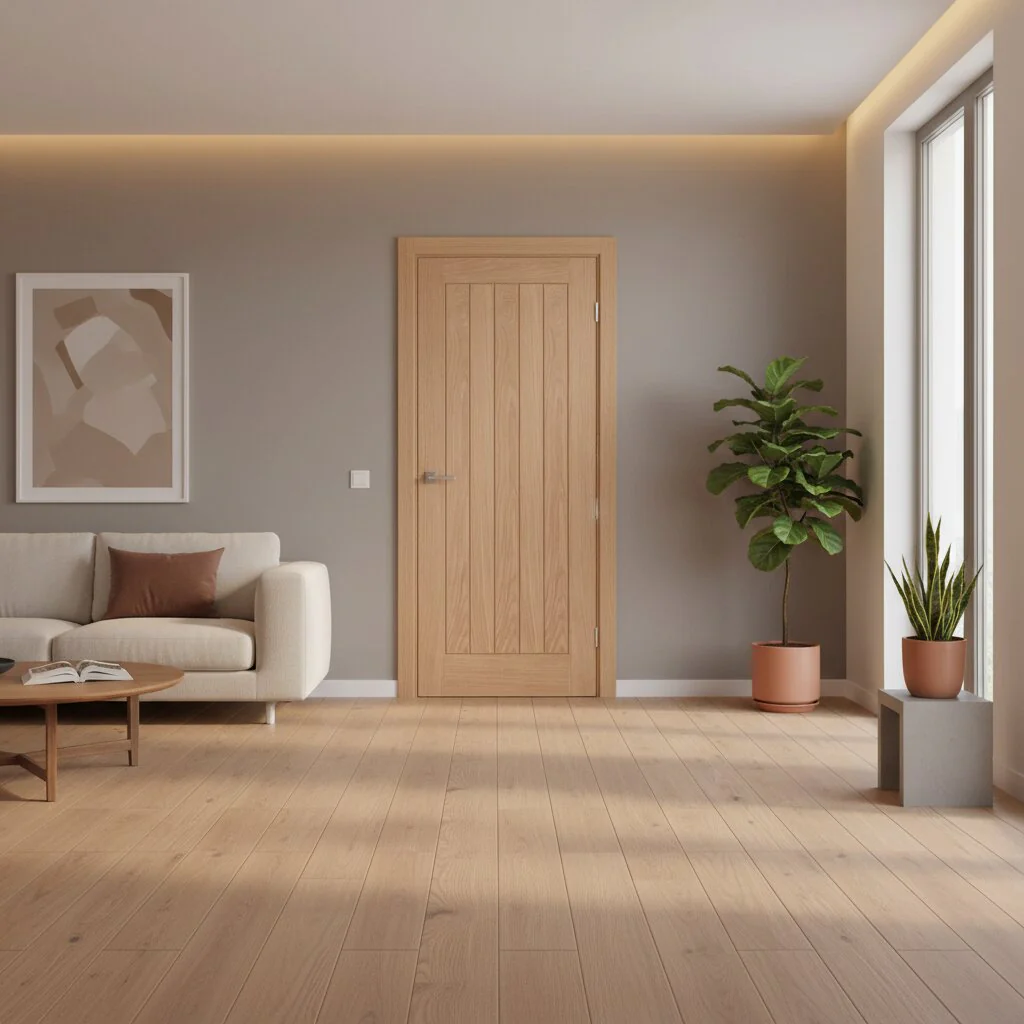 Belize Unfinished Oak FD30 Fire Internal Door - Image 2