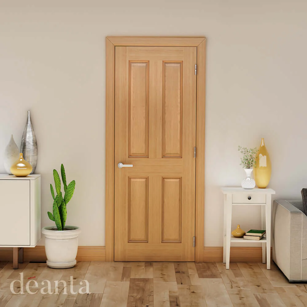Bespoke Bury Four Panel Prefinished Oak Door - Image 3