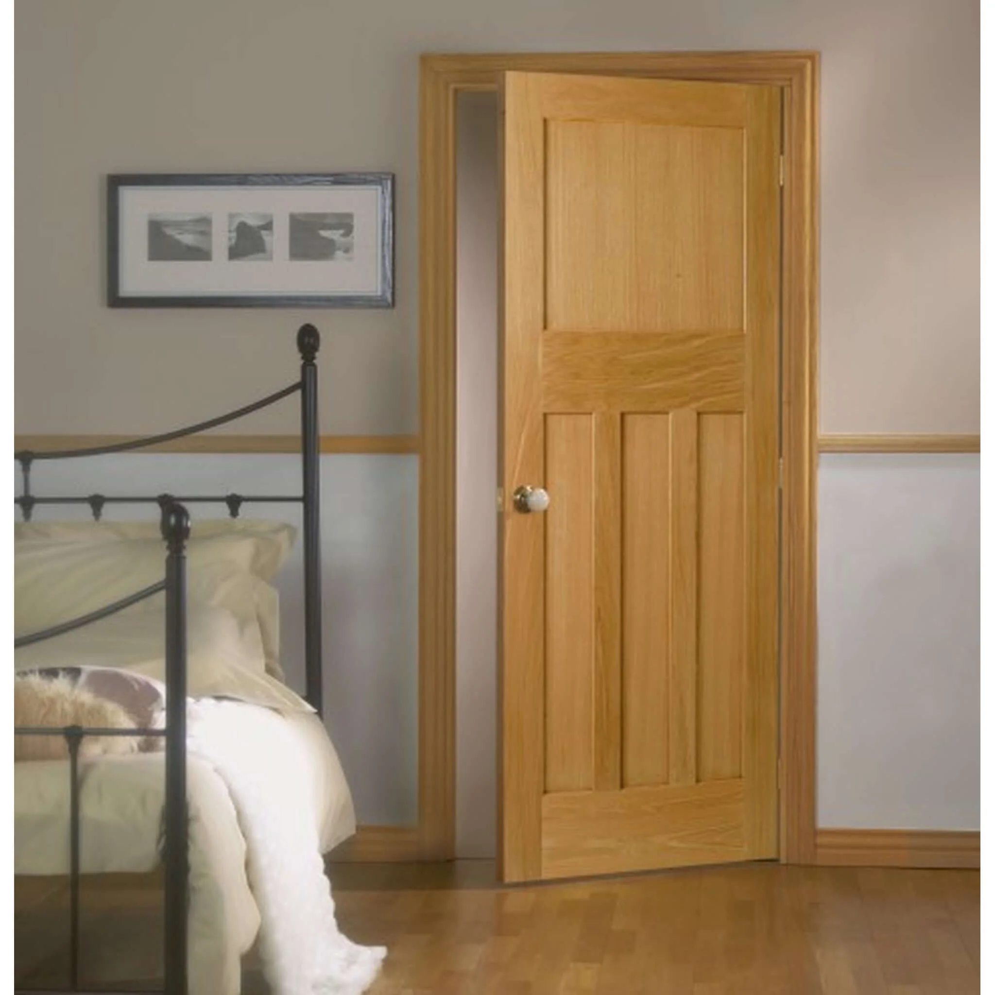 Bespoke Cambridge 1930's Internal Oak Veneer Door - Image 3