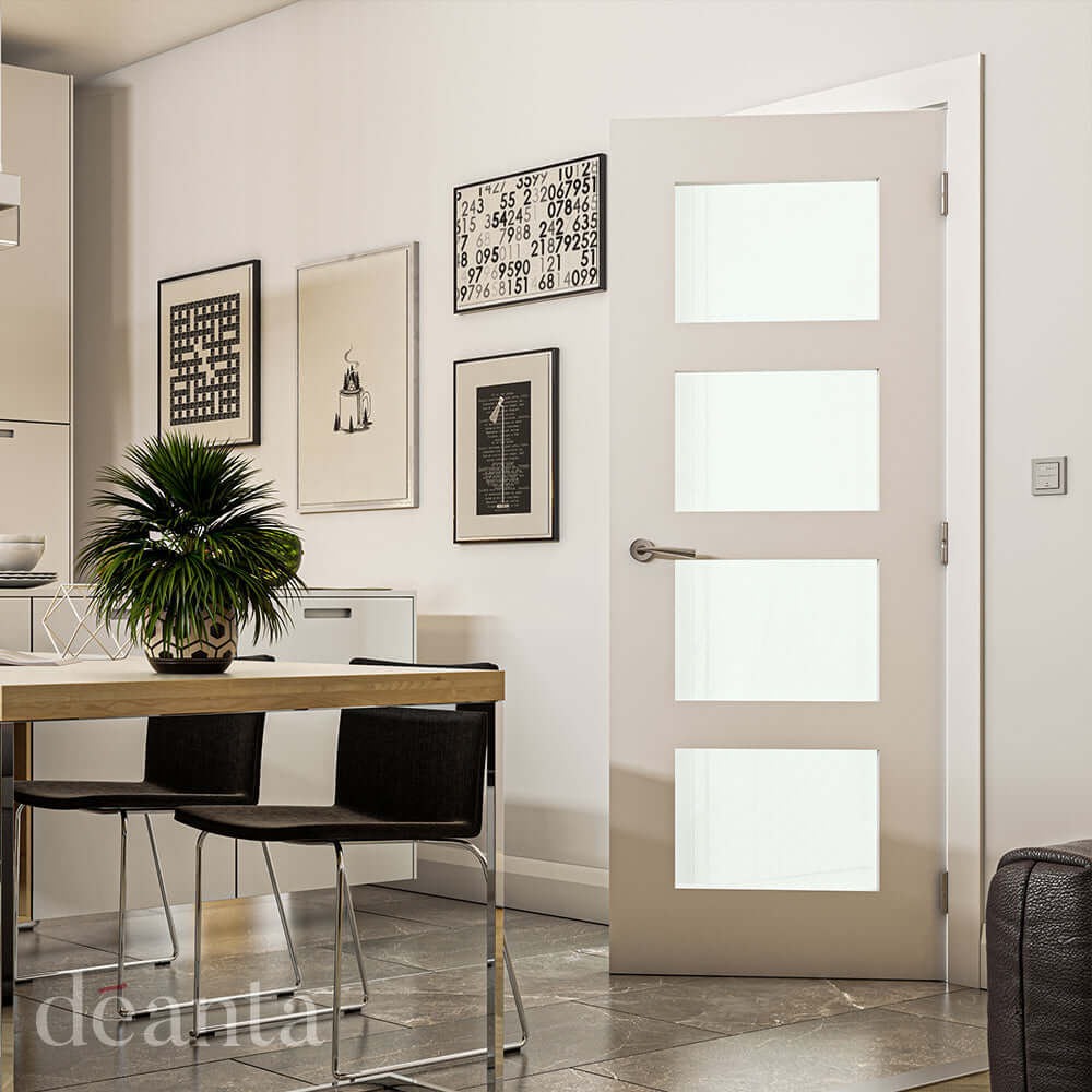 Bespoke Coventry White Primed Clear Glazed Door - Image 3