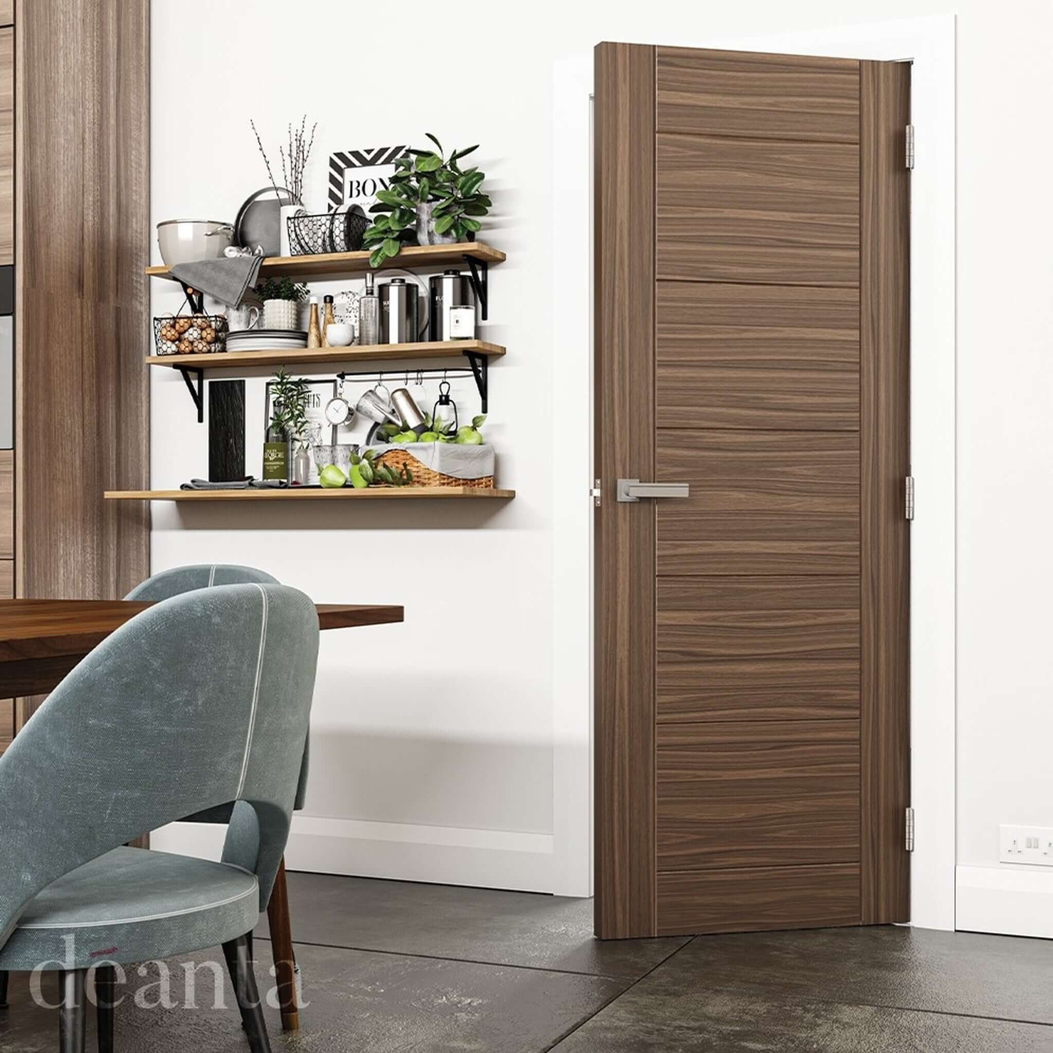 Seville Prefinished Walnut Internal Door - Image 3