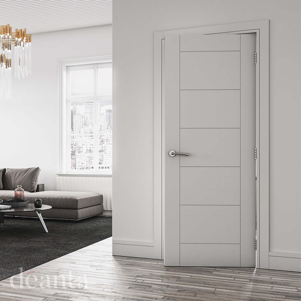 Bespoke Seville White Primed Fire Door - Image 3
