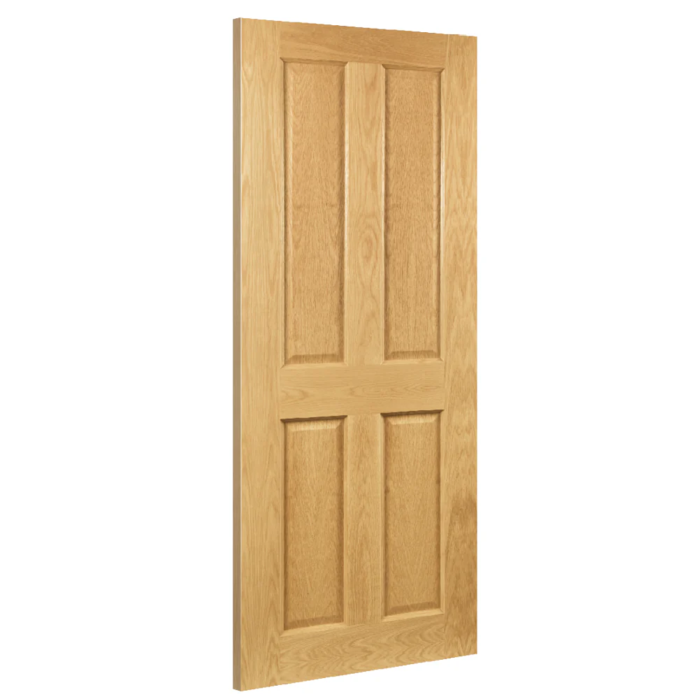 Bury Four Panel Oak Fire Door Prefinished - Image 3