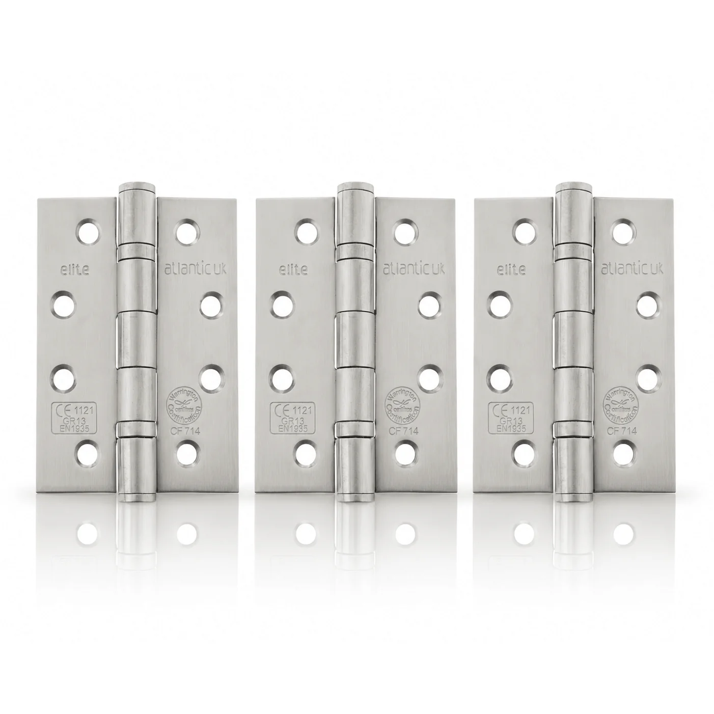Fire Rated Butt Hinges 4" x 3" - 3 Pack