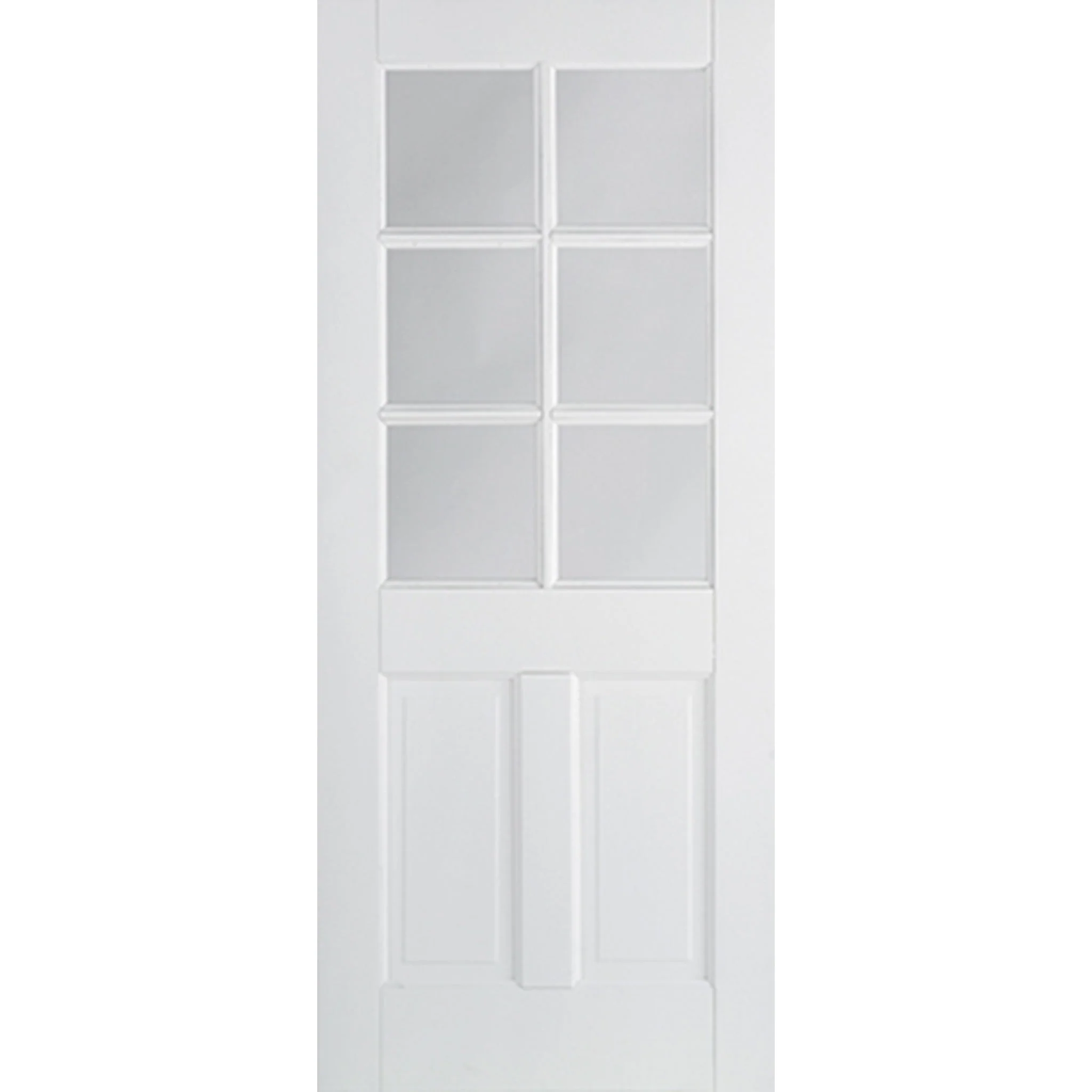 Canterbury 4 Panel Half Glazed 6L White Primed Door