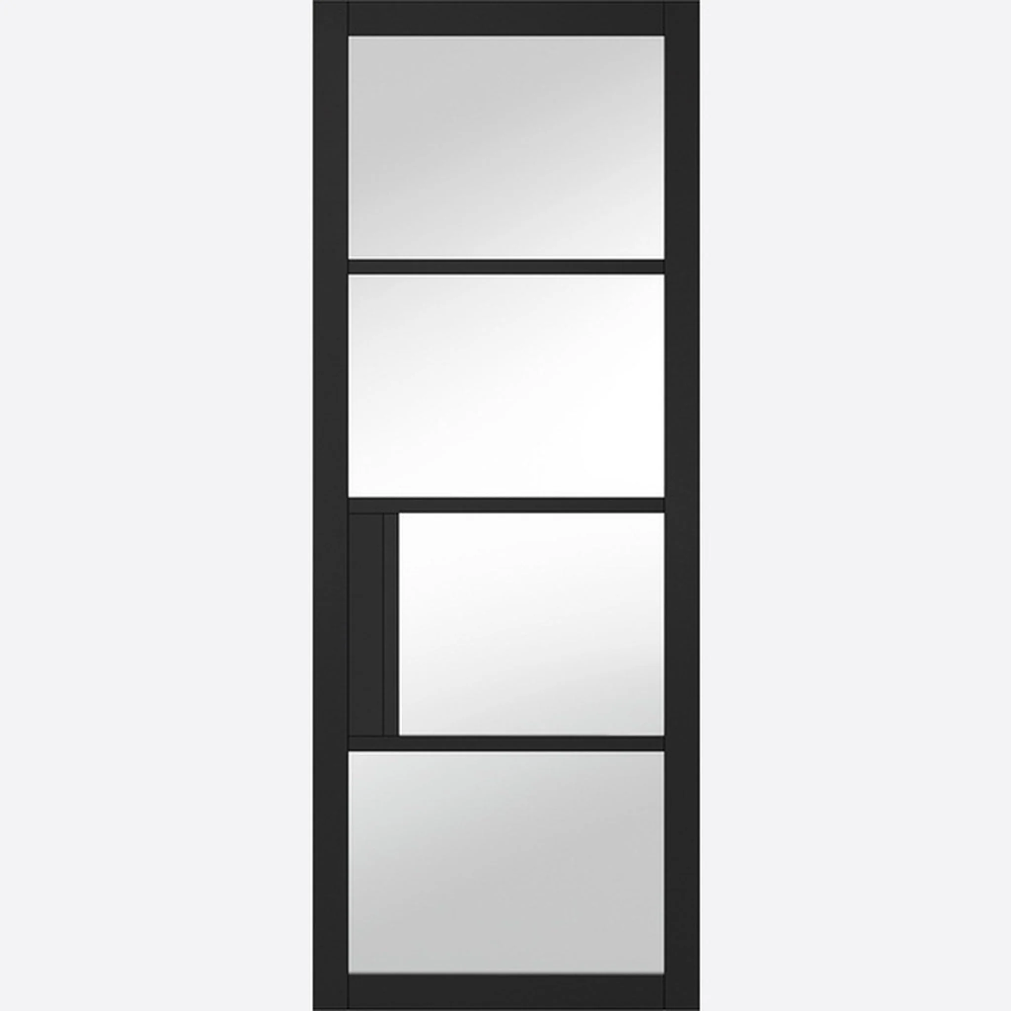 Chelsea Prefinished Black Clear Glazed Internal Door