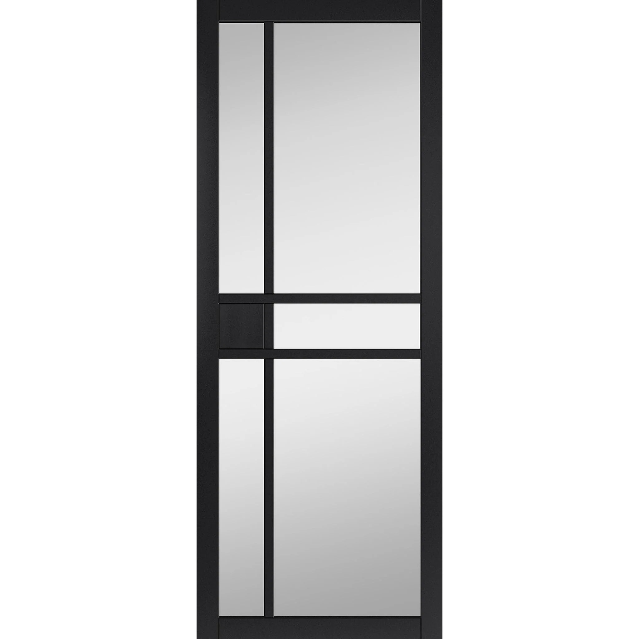 City Black Clear Glass Internal Door