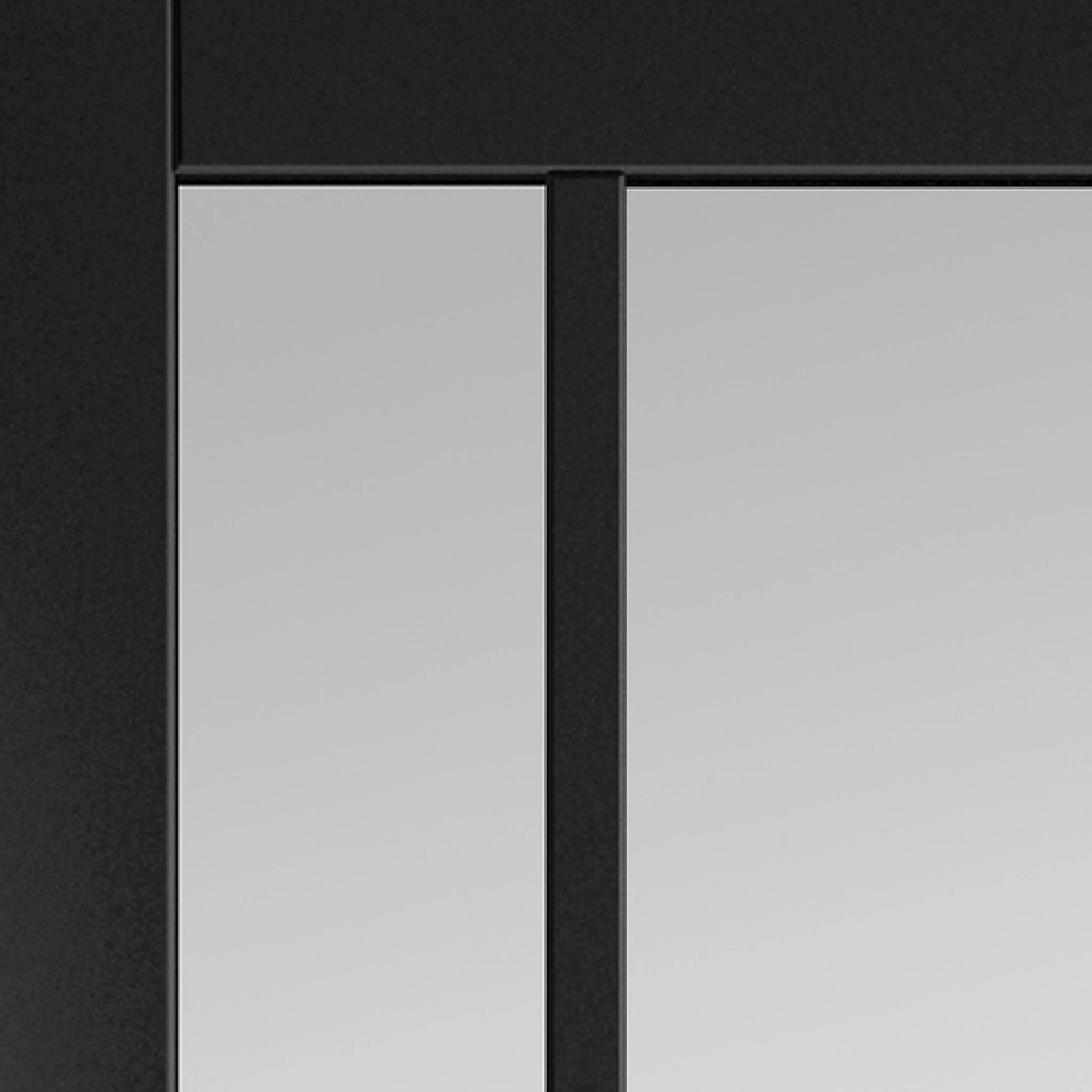 City Black Clear Glass Internal Door - Image 3