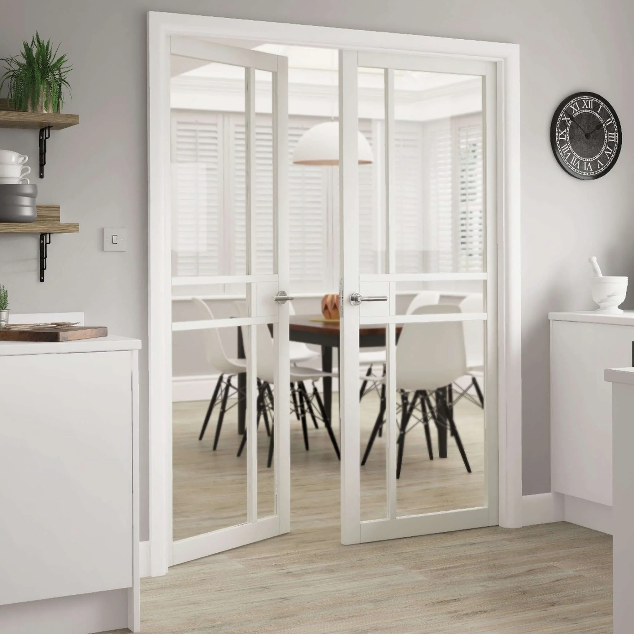 City White Clear Glass Internal Door - Image 2