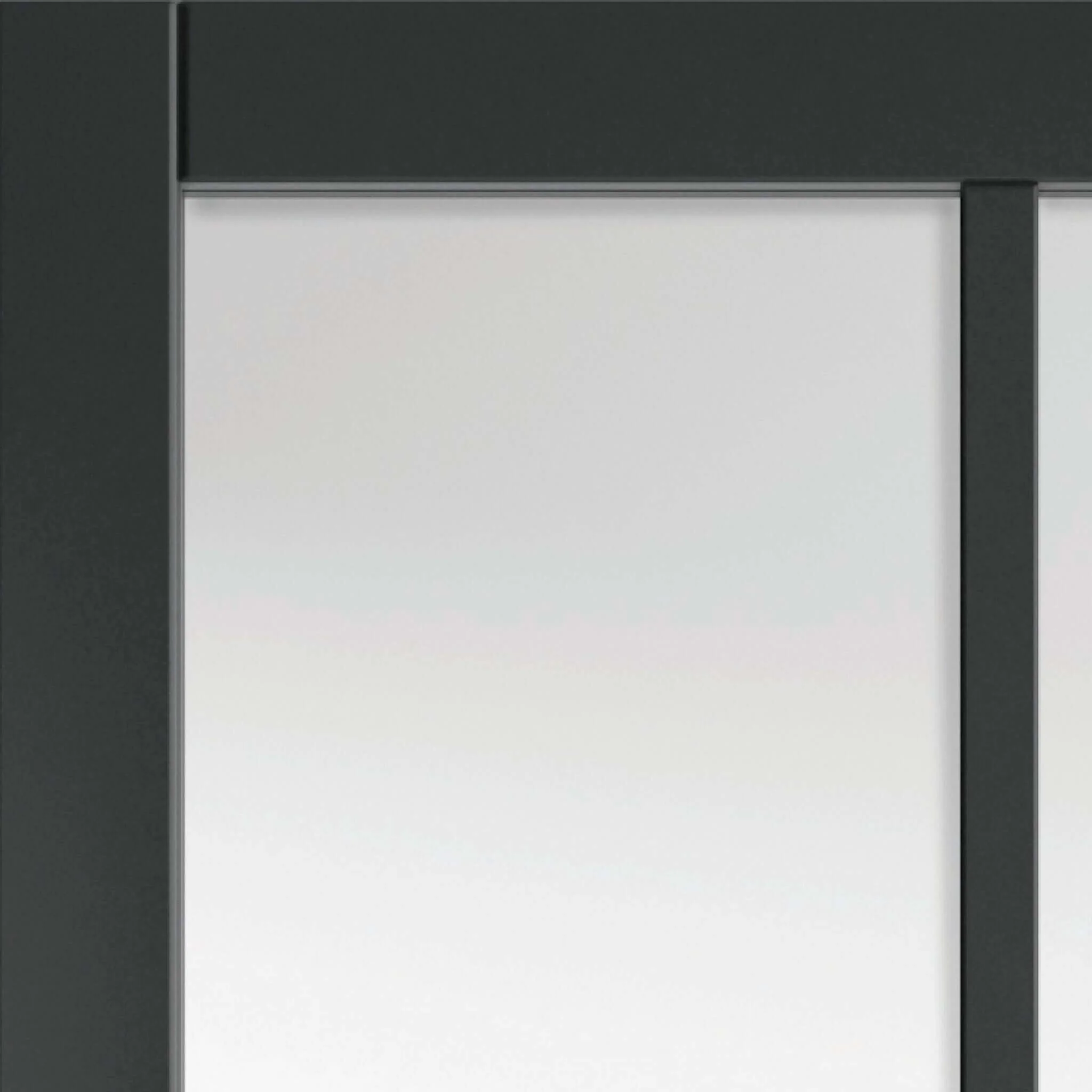 Civic Black Clear glazed Internal Door - Image 2