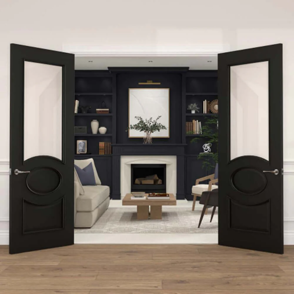 Clarendon Black Prefinished Bevelled Glazed Door - Image 3