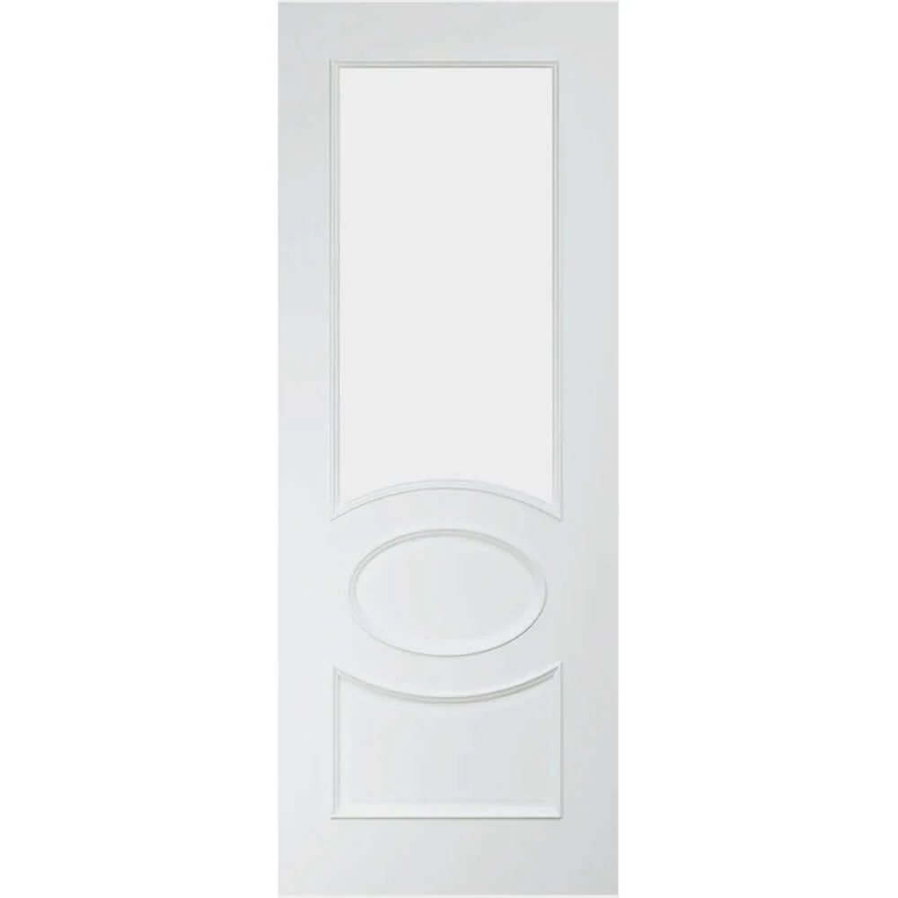 Clarendon White Primed Bevelled Glazed Door