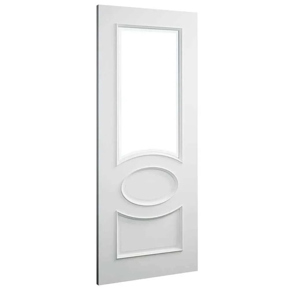 Clarendon White Primed Bevelled Glazed Door - Image 2
