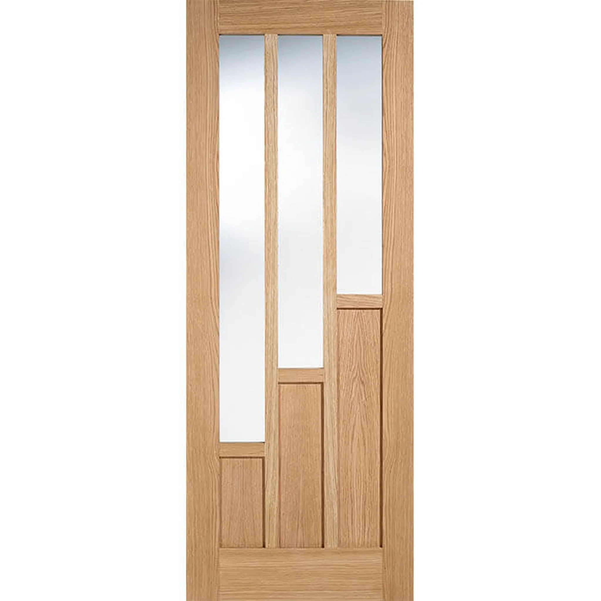Coventry Prefinished Oak Clear Glazed 6 Panel Internal Door