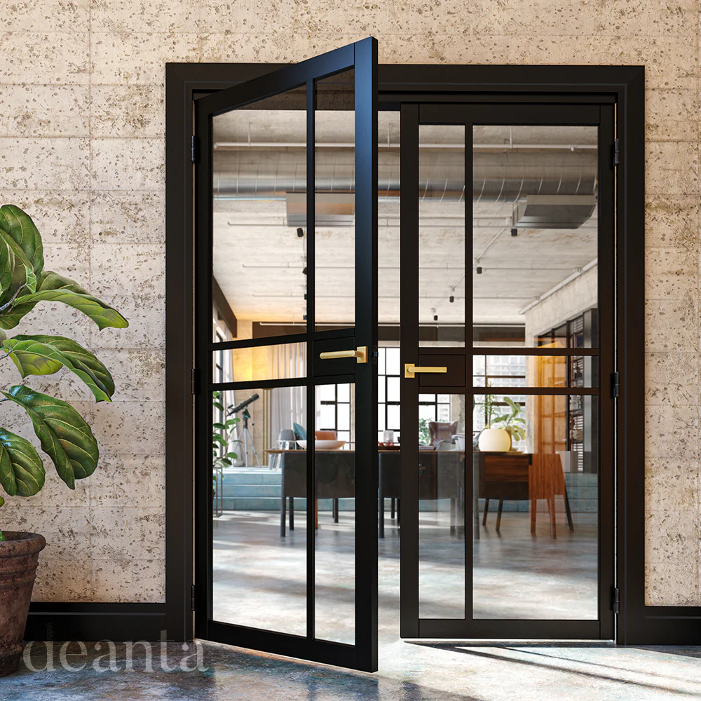 Dalston Black Prefinished Clear Glazed Internal Door - Image 3