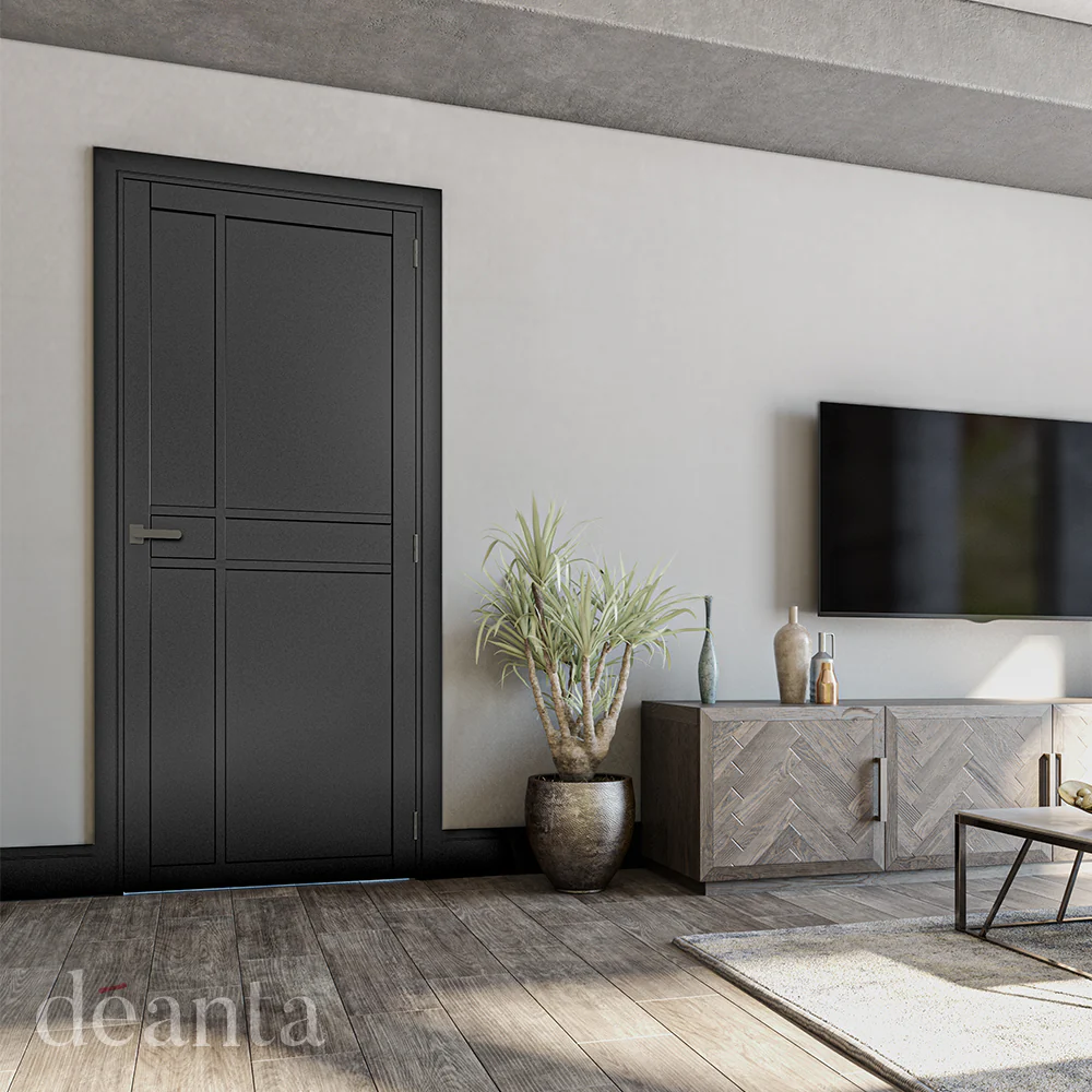 Dalston Black Prefinished Internal Door - Image 3