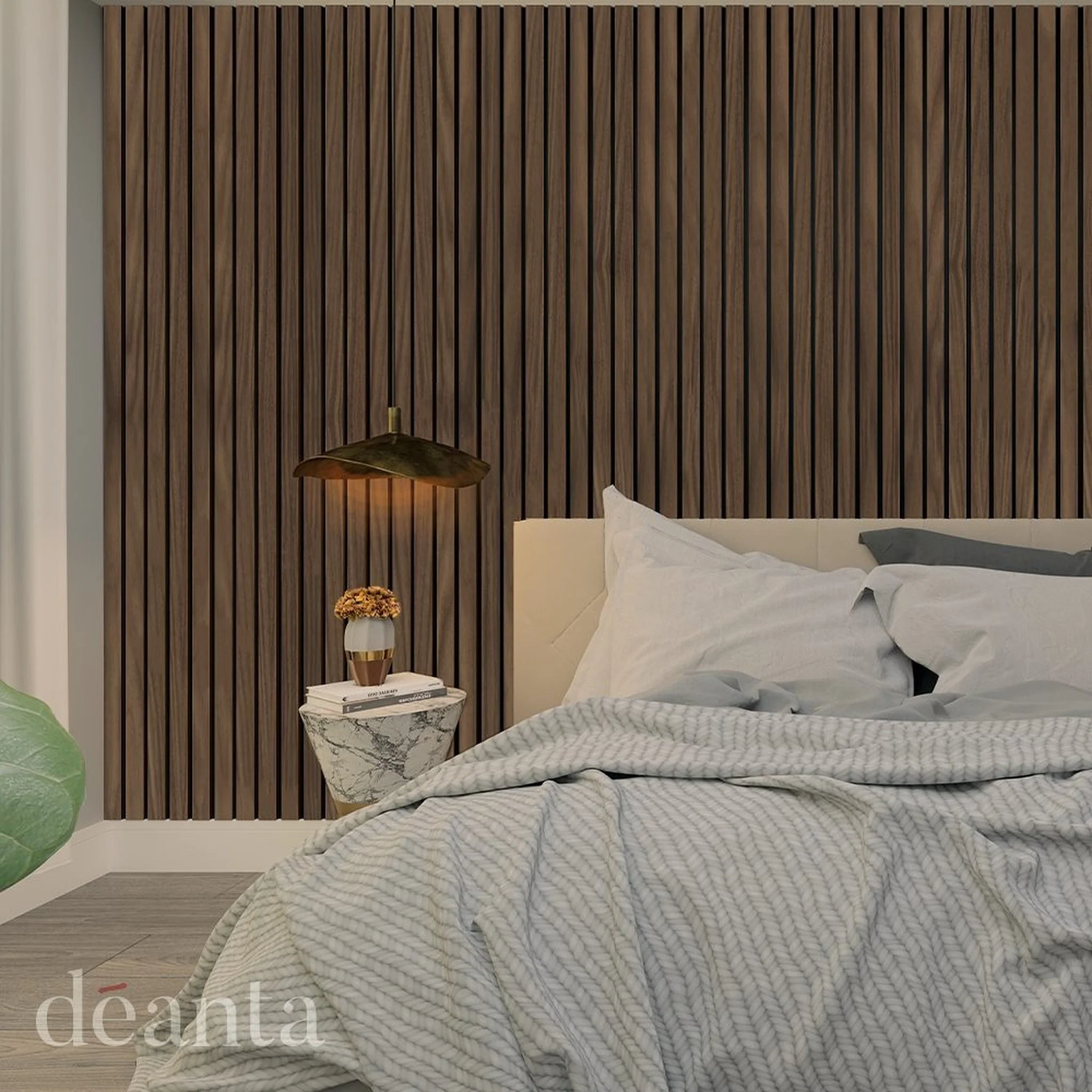 Deanta Acoustic Wall Panelling Walnut Plus