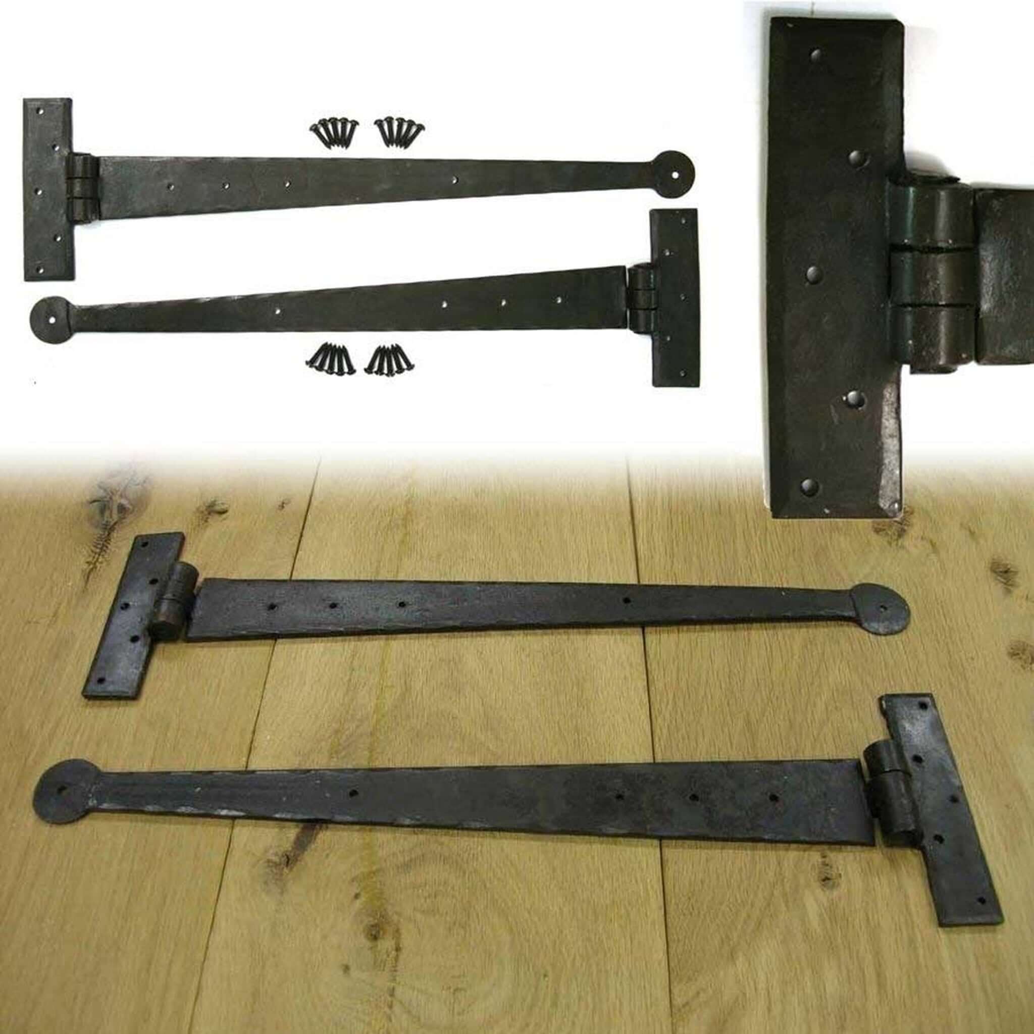 Handforged External Black Finish T Hinge