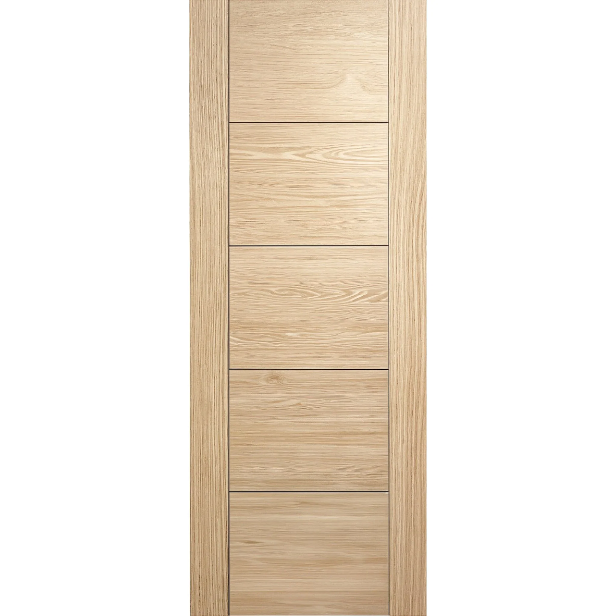 Horizontal Oak 5P V-Groove Unfinished Internal Door