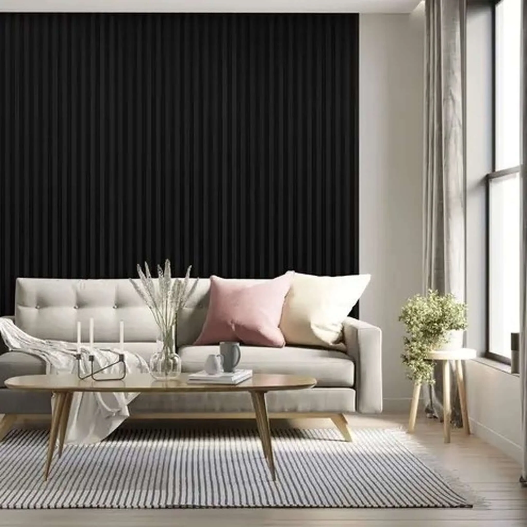 JB Kind Black Laminate Acoustic Wall Panel