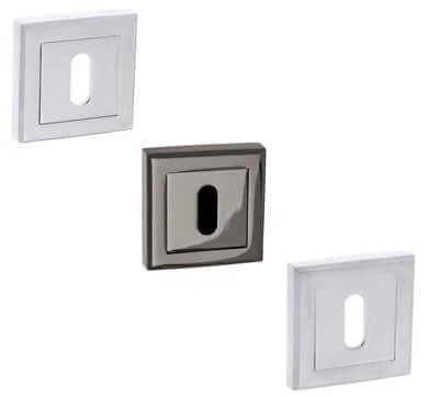 Key Escutcheon Pair On Square Rose