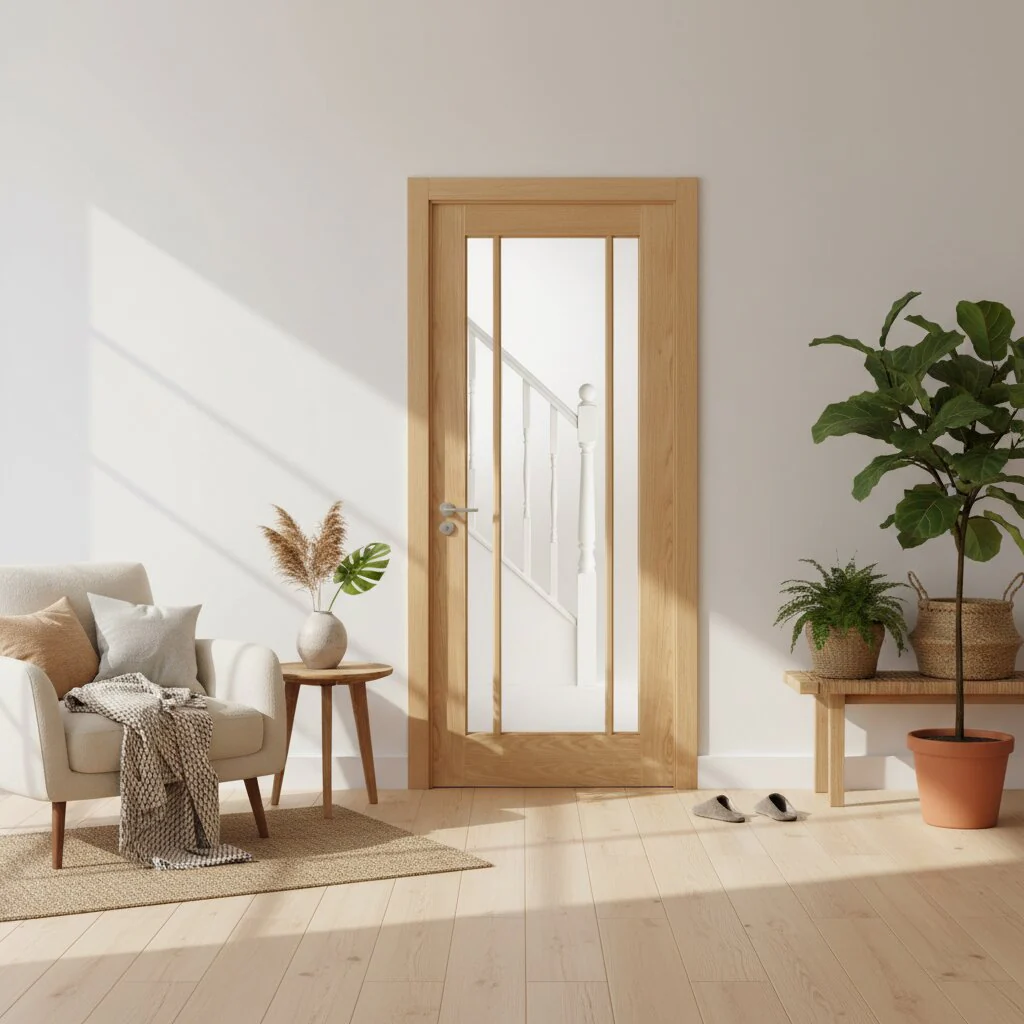 Lincoln Glazed Oak French Door - Image 2