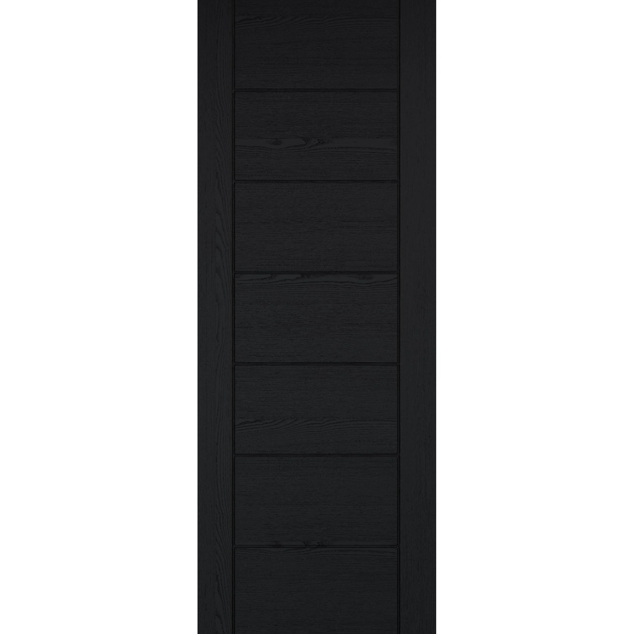 Linear Black Prefinished Laminate 7 Panel Fire Door