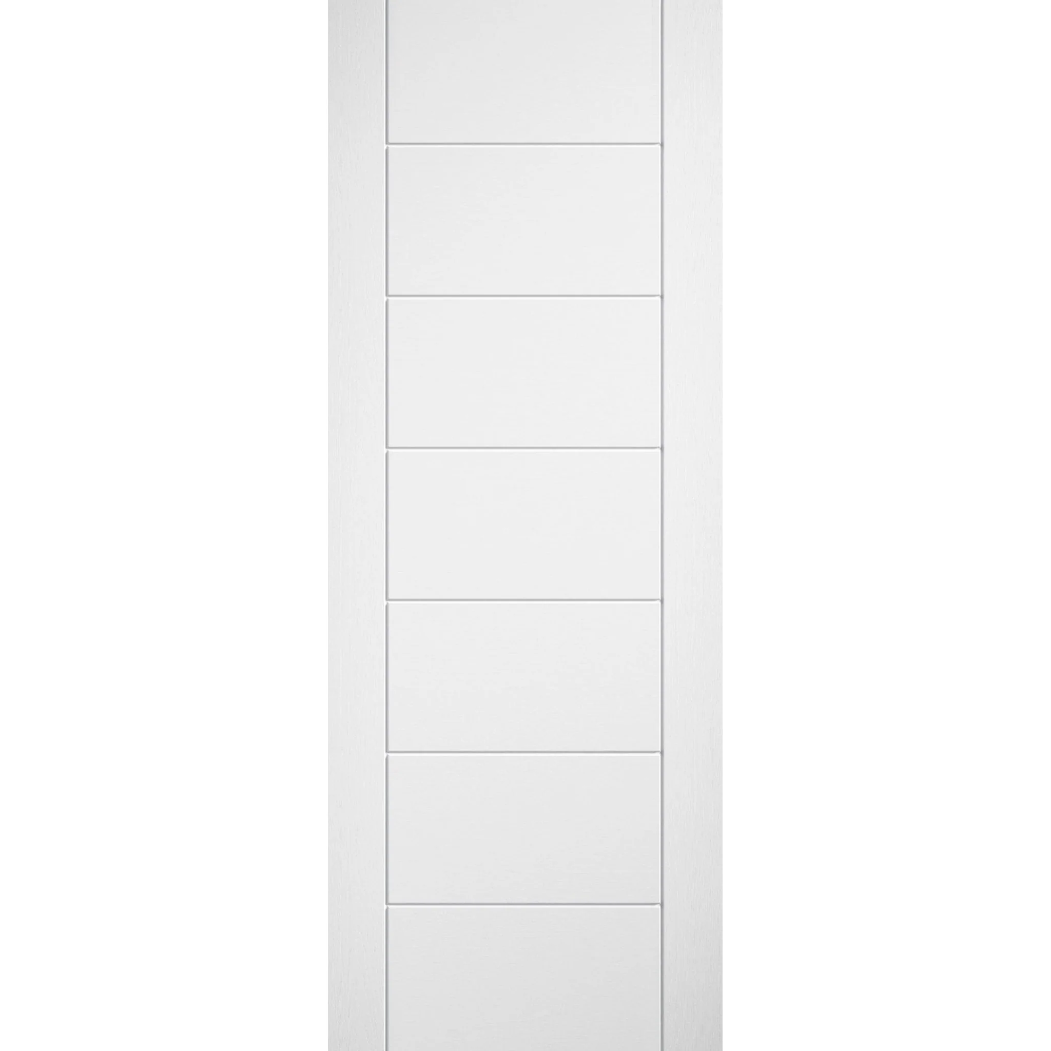 Linear White Prefinished Laminate 7 Panel Internal Door