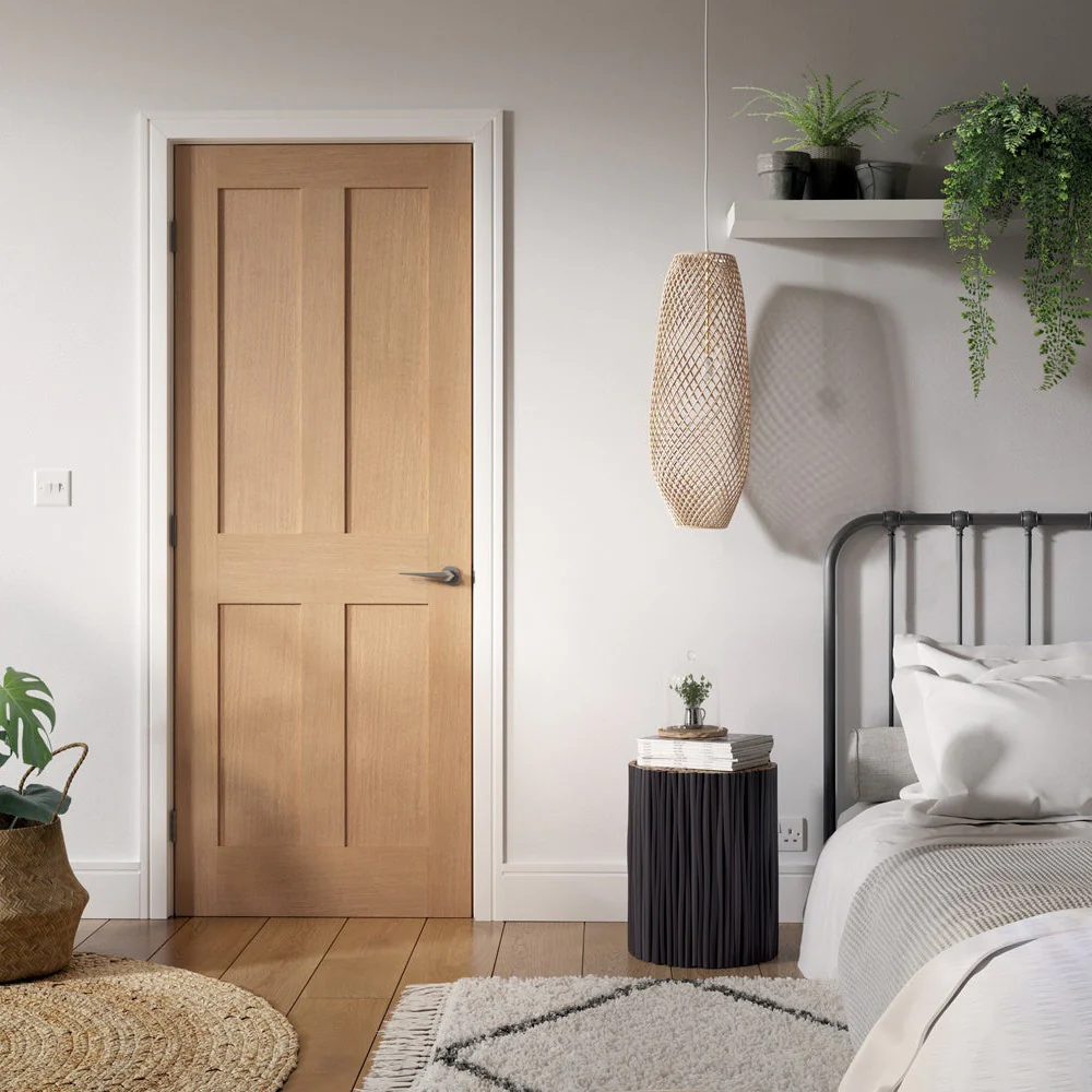 London Flat 4P Prefinished Oak FD30 Internal Fire Door - Image 2