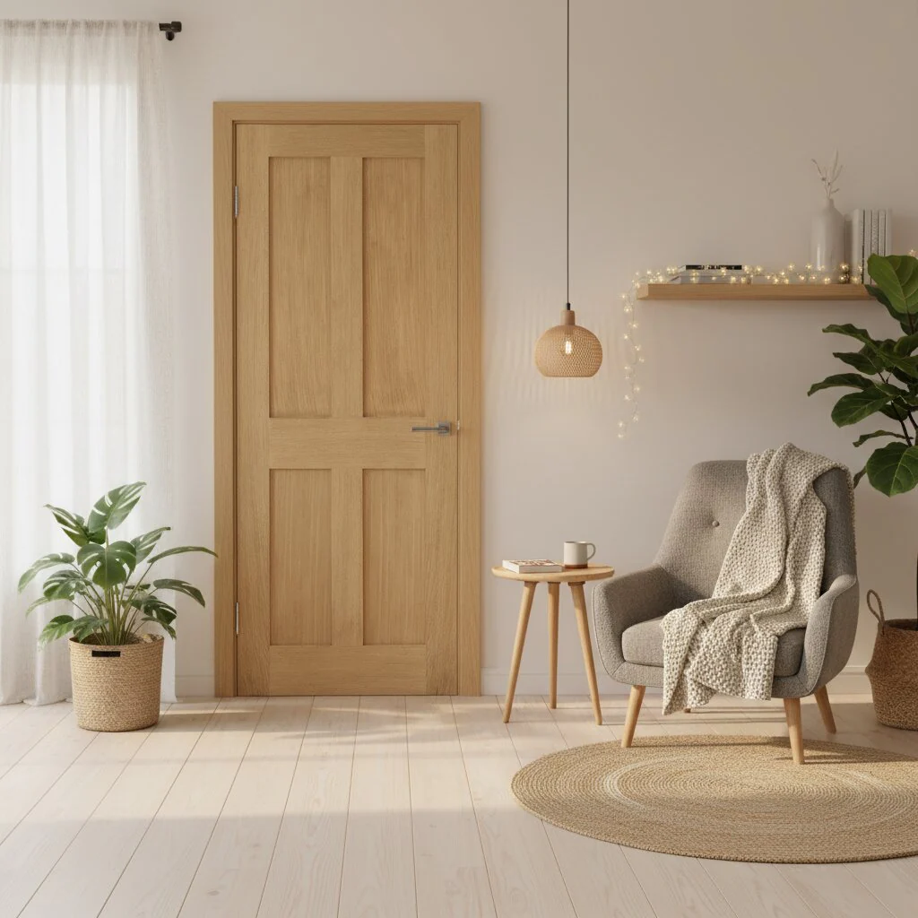 London Flat 4P Prefinished Oak Internal Door - Image 2