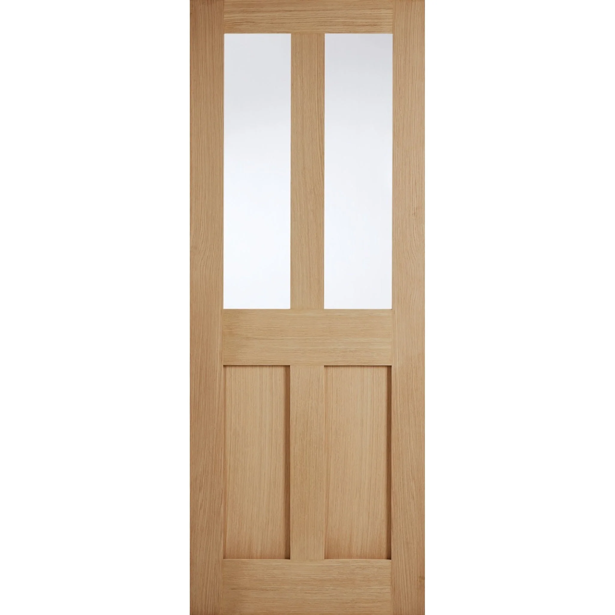 London Flat 4P Unfinished Oak Glazed Internal Door