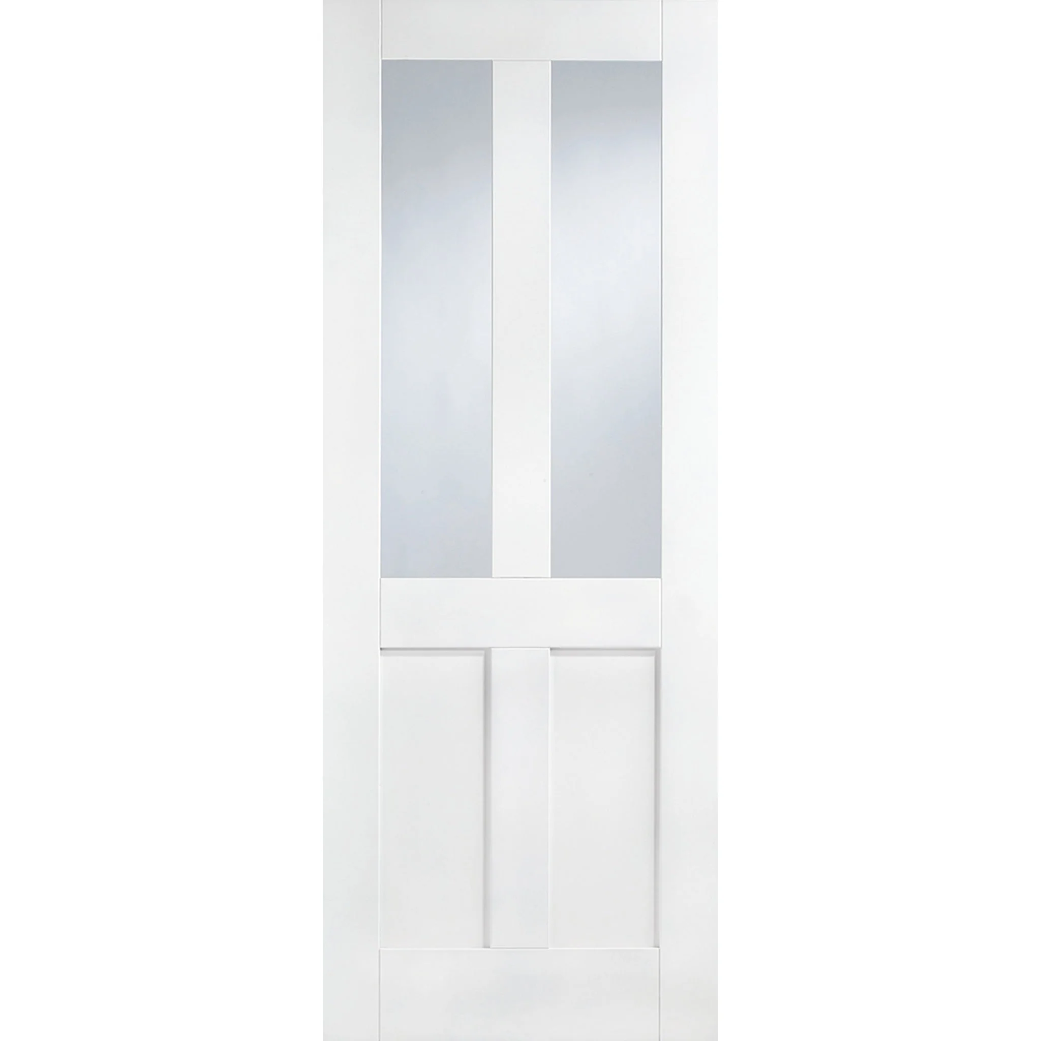 London Flat 4P White Primed Glazed Internal Door