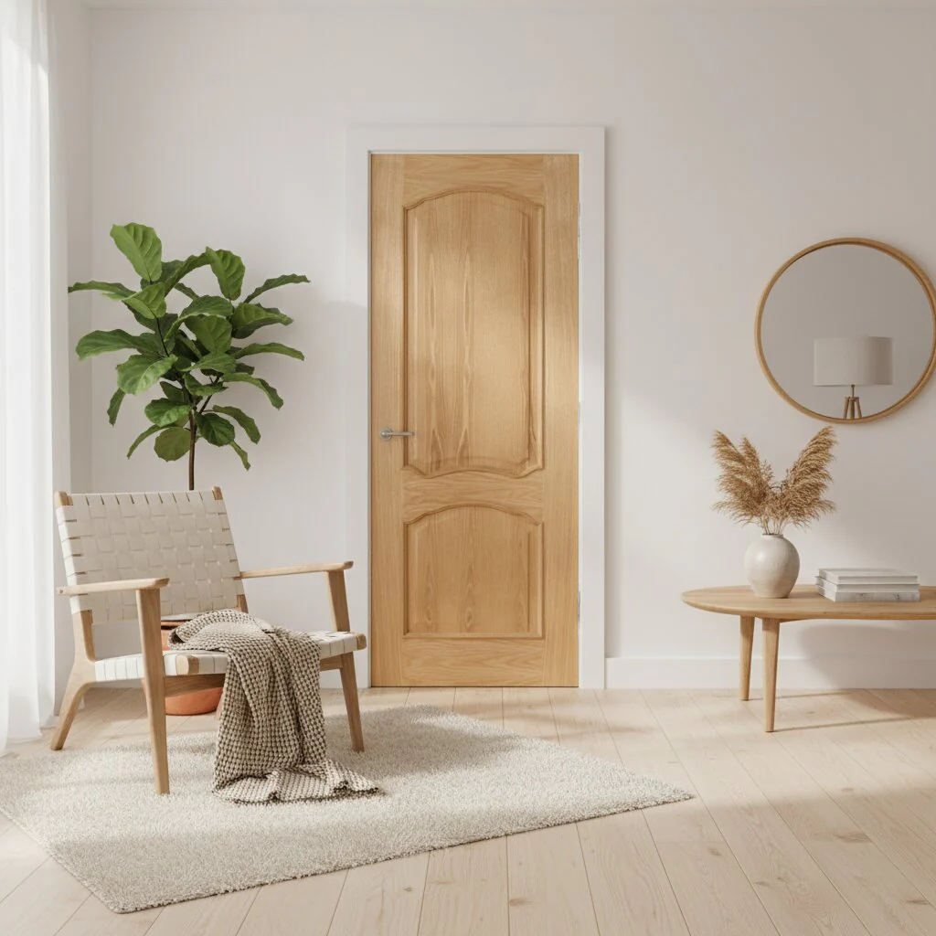 Louis Raised Mouldings Oak Door - Image 2