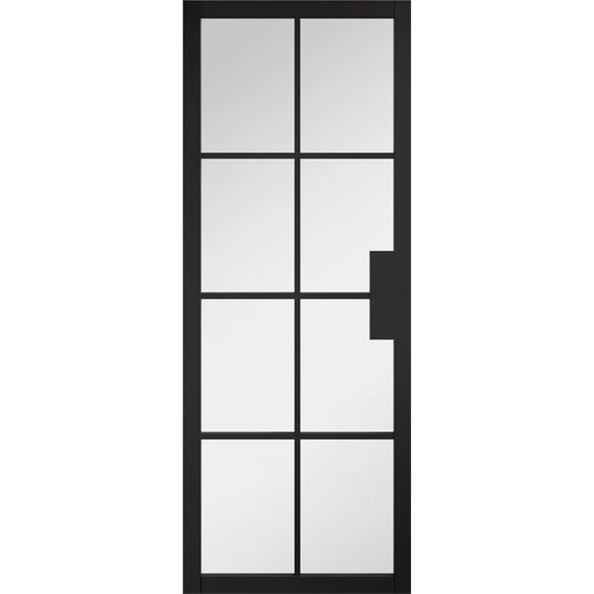 Malvern Black Prefinished Clear Glazed Door