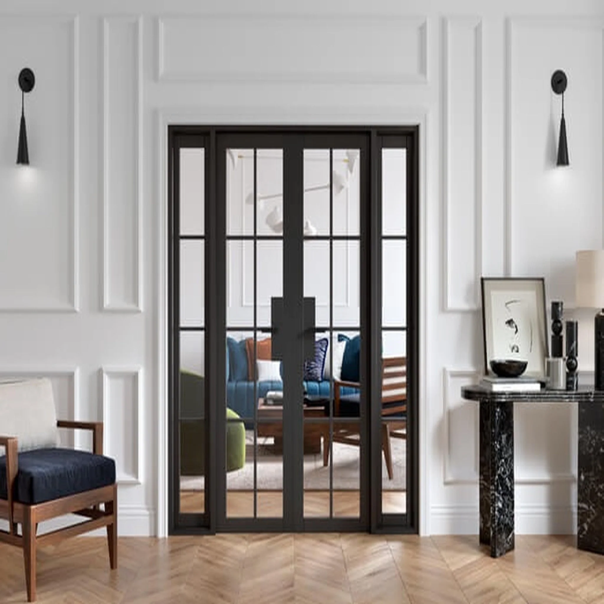 Malvern Black W6 Prefinished Room Divider - Image 2