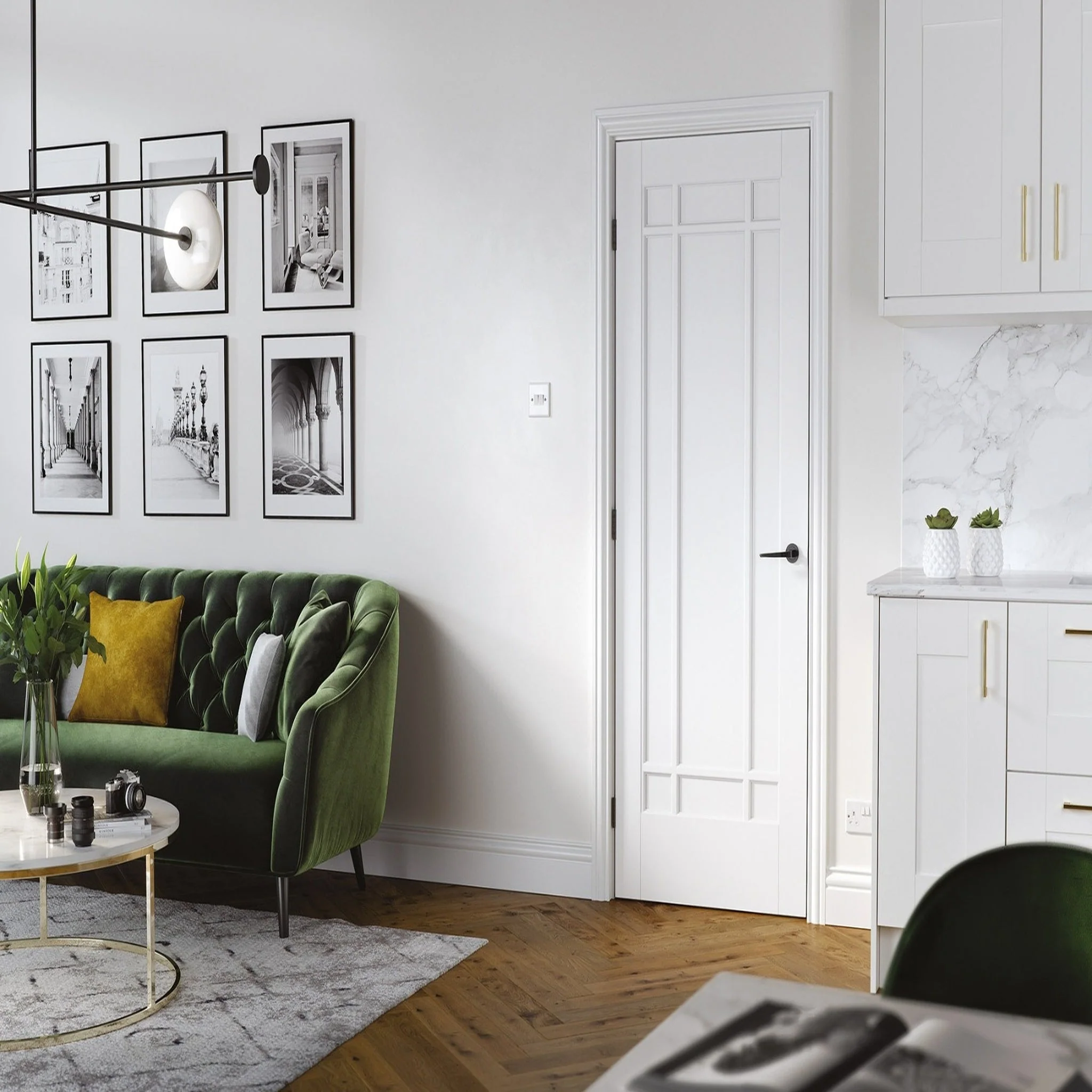 Manhattan White Primed Internal Door - Image 2