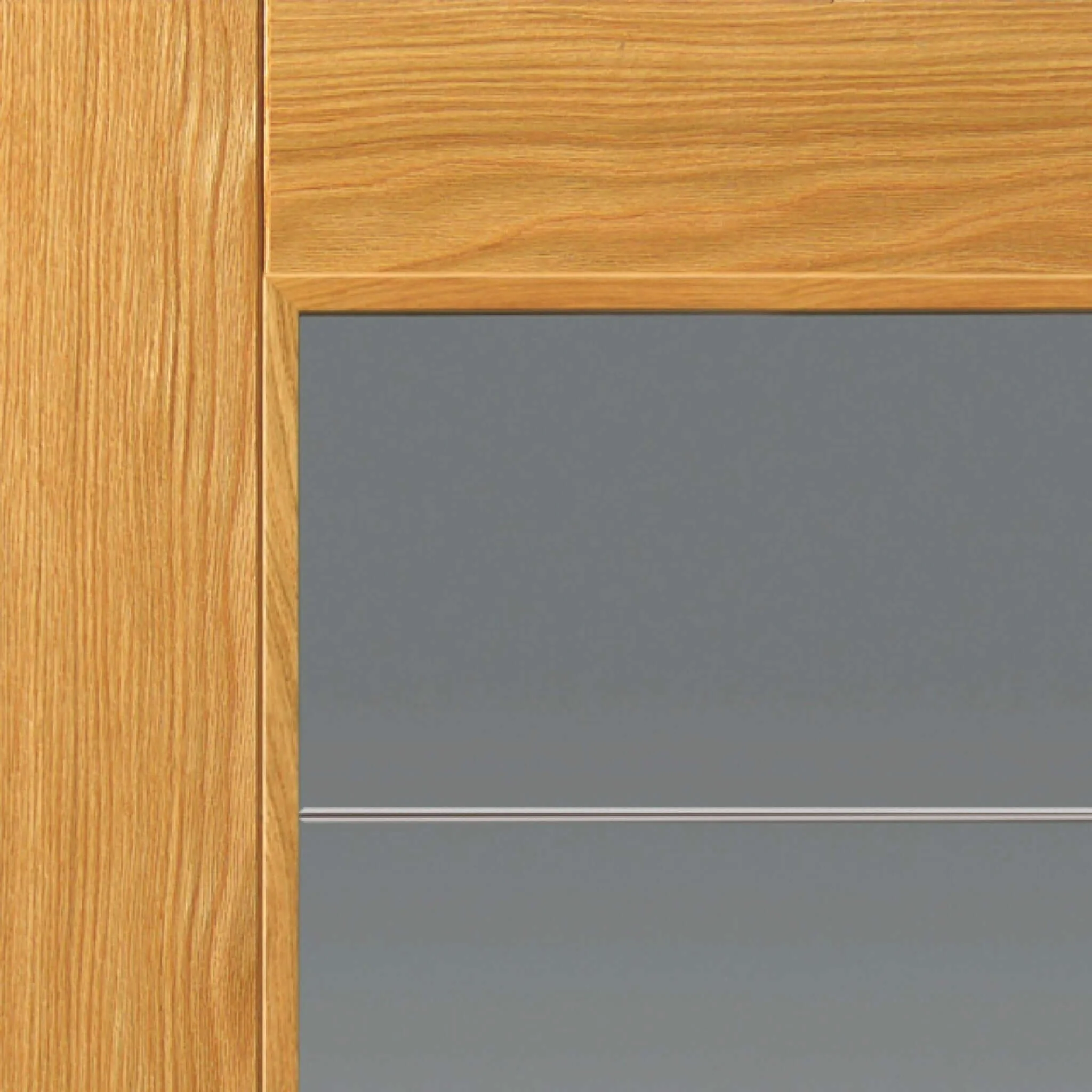 Medina Prefinished Oak Etched Glazed Internal Door - Image 3