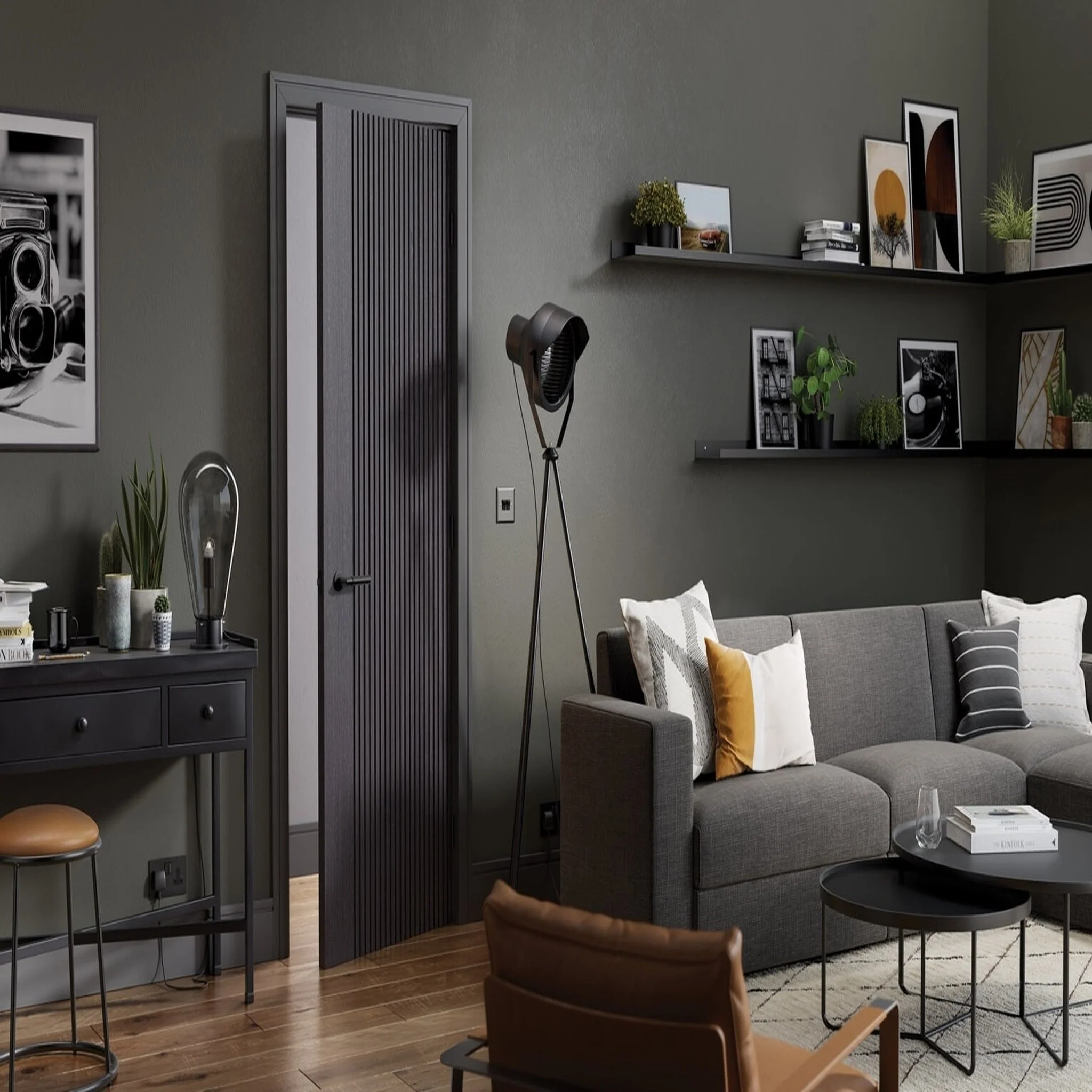 Melbourne Prefinished Ash Grey Internal Door - Image 2