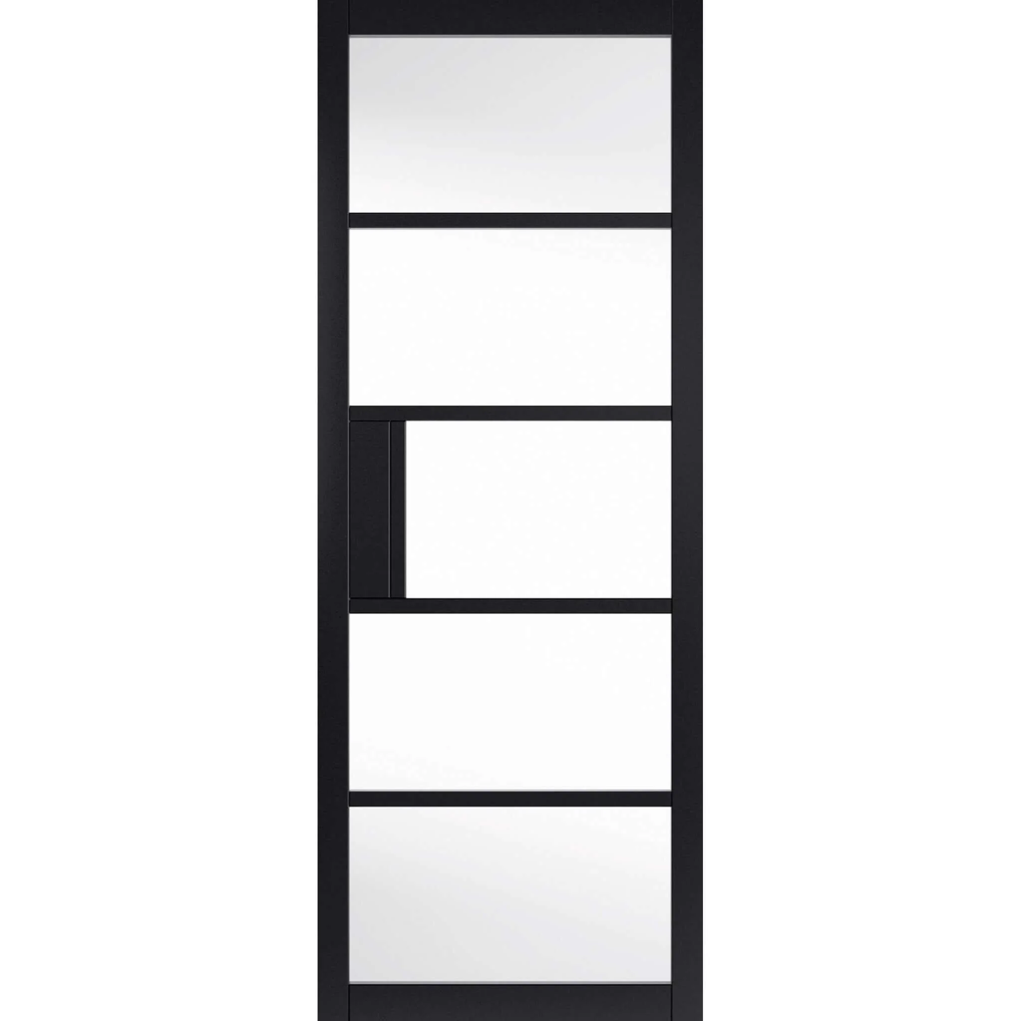 Metro Black Clear Glass Internal Door