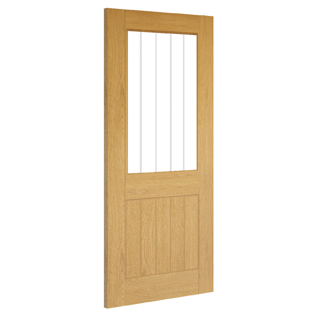 Mexicana Ely Internal Oak 1L (Half) Glazed Door - Image 2