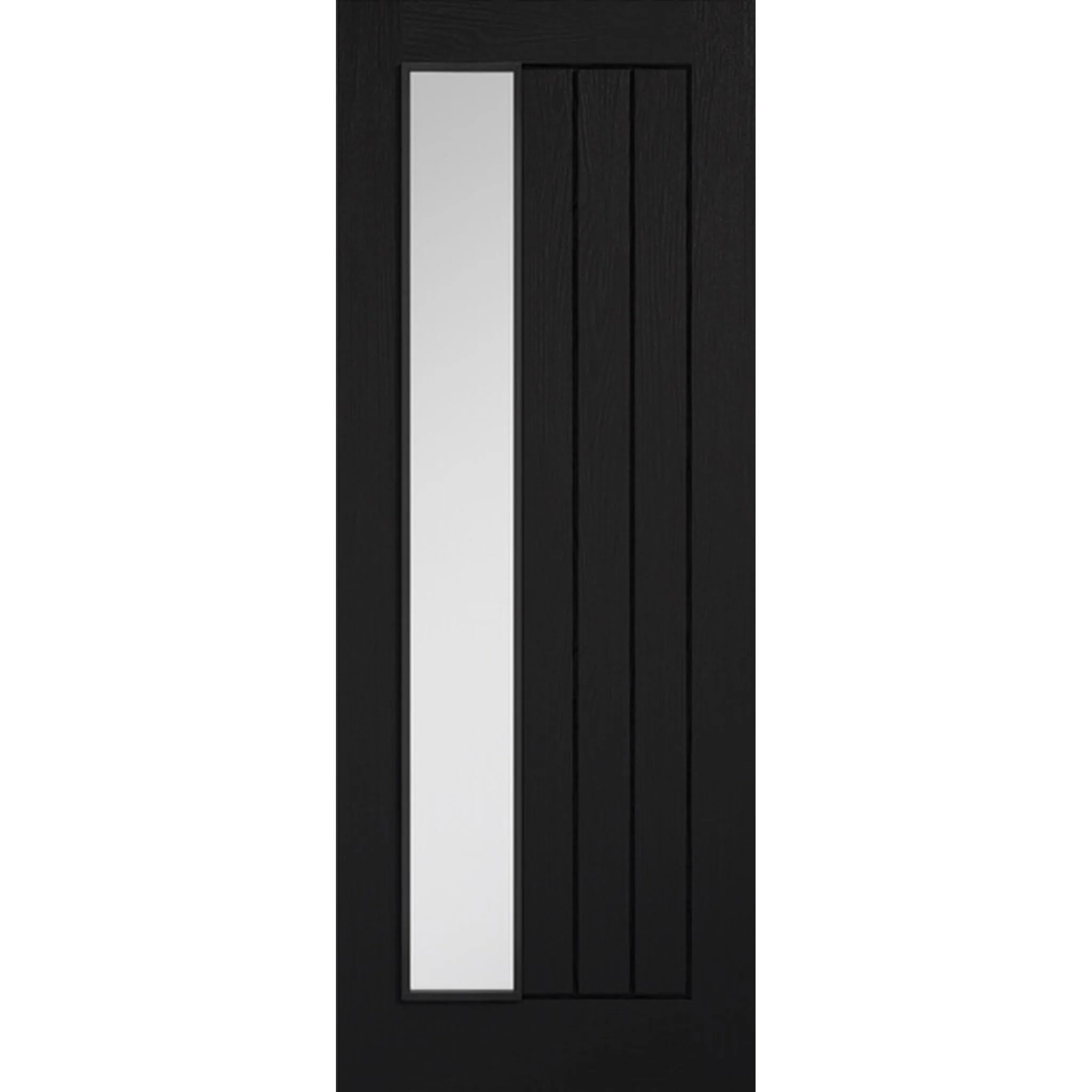 Mexicano Black Prefinished Offset Glazed Door