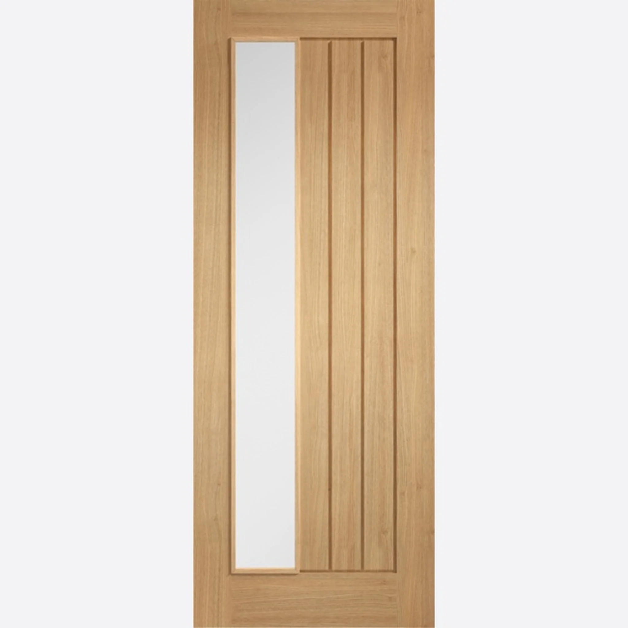 Mexicano Offset Frosted Glazed Prefinished Oak Door