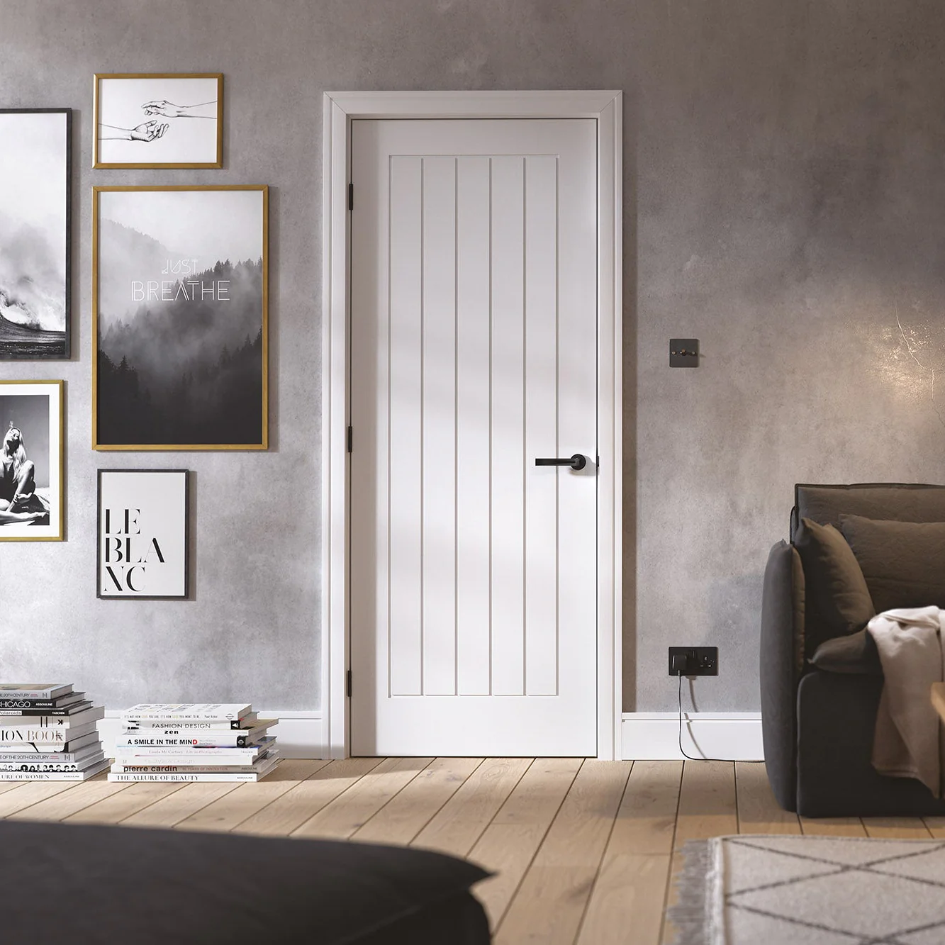 Mexicano White Primed FD30 Fire Door - Image 2