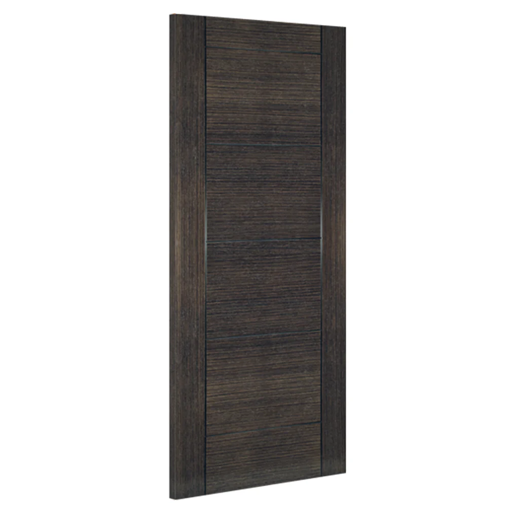 Montreal Dark Grey Ash Prefinished Fire Door - Image 2